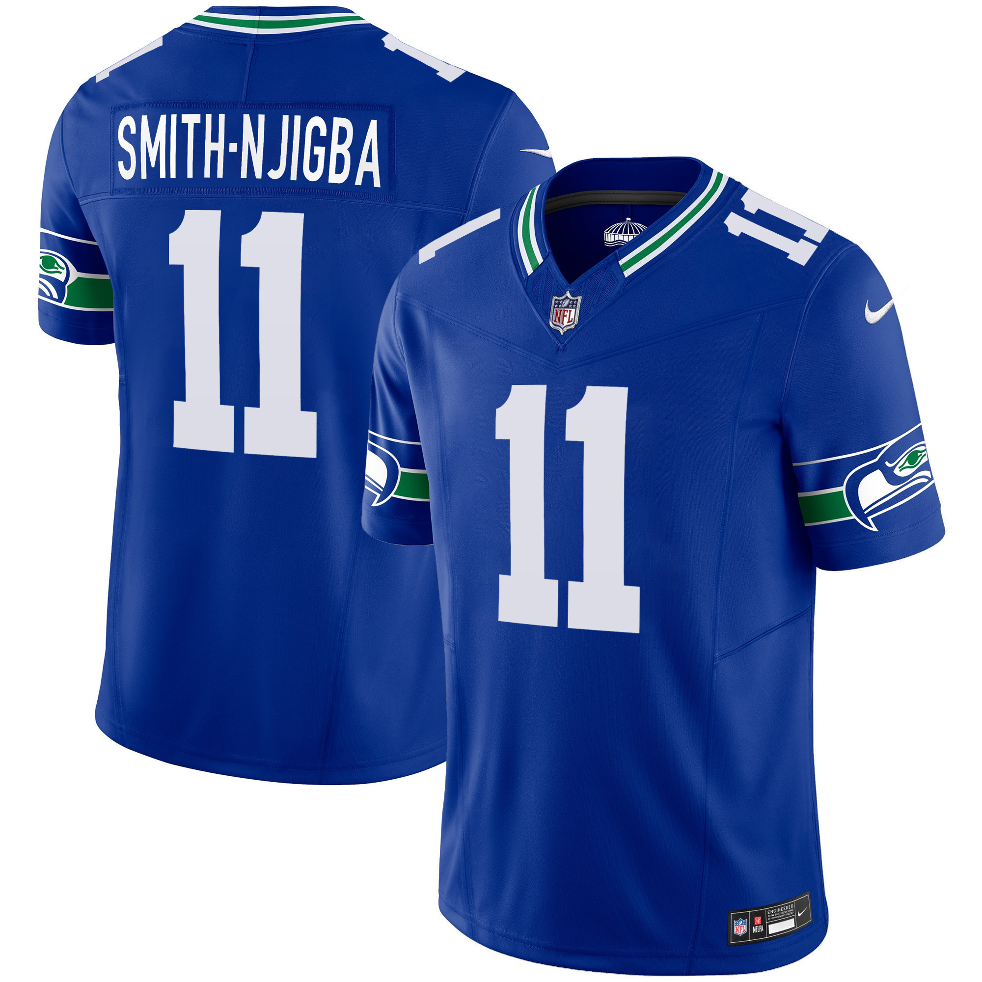 Men's Seahawks Throwback Vapor Limited Jersey - All Stitched - Image 15
