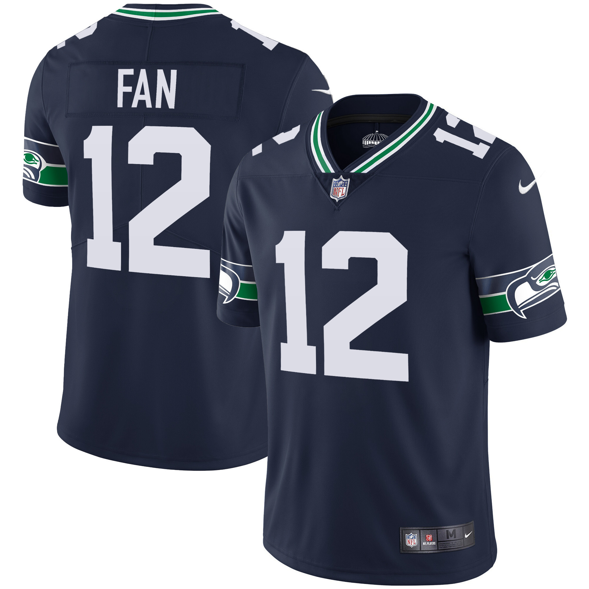 Men's Seahawks Throwback & Gold Jersey V2 - All Stitched - Image 7