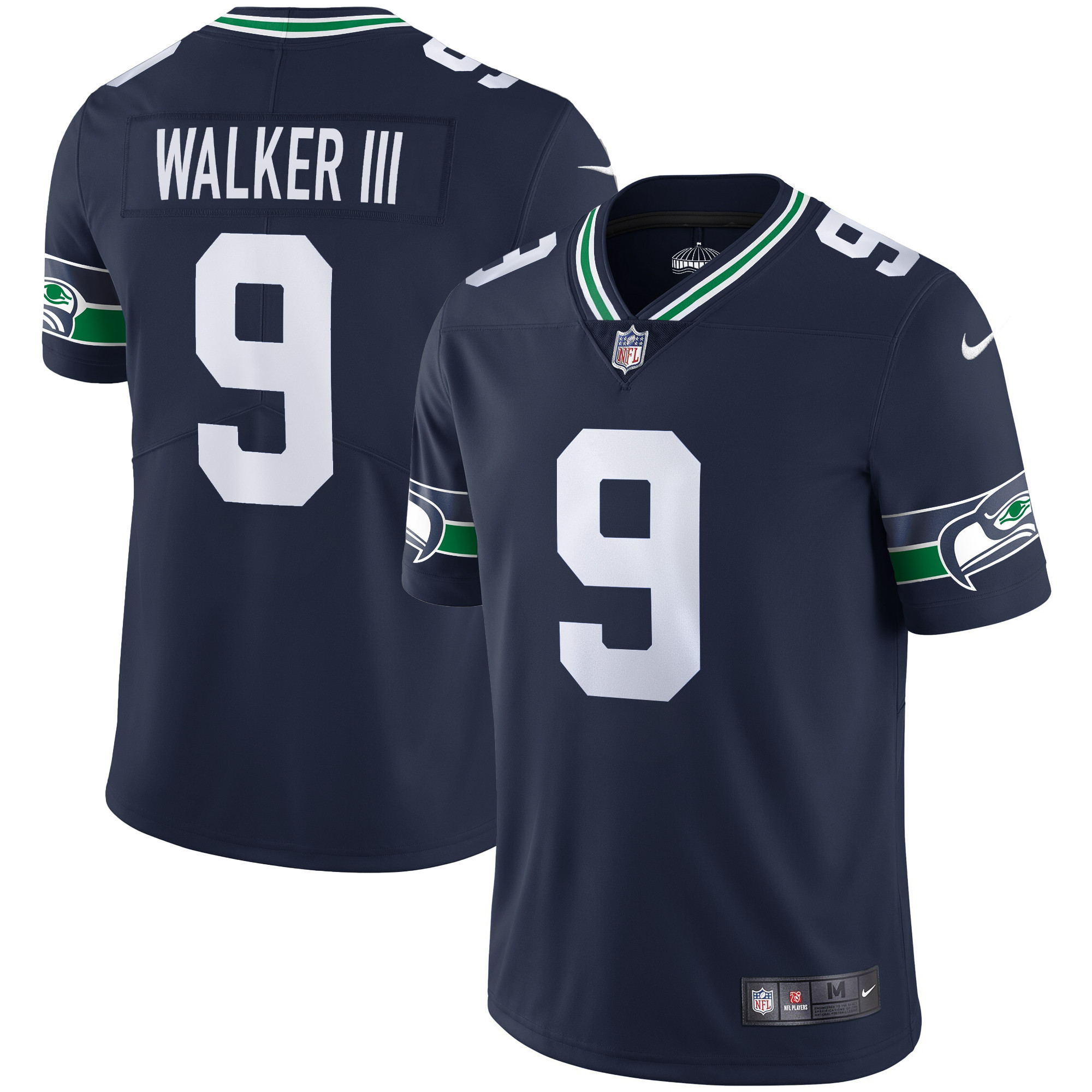 Men's Seahawks Throwback & Gold Jersey V2 - All Stitched - Image 5