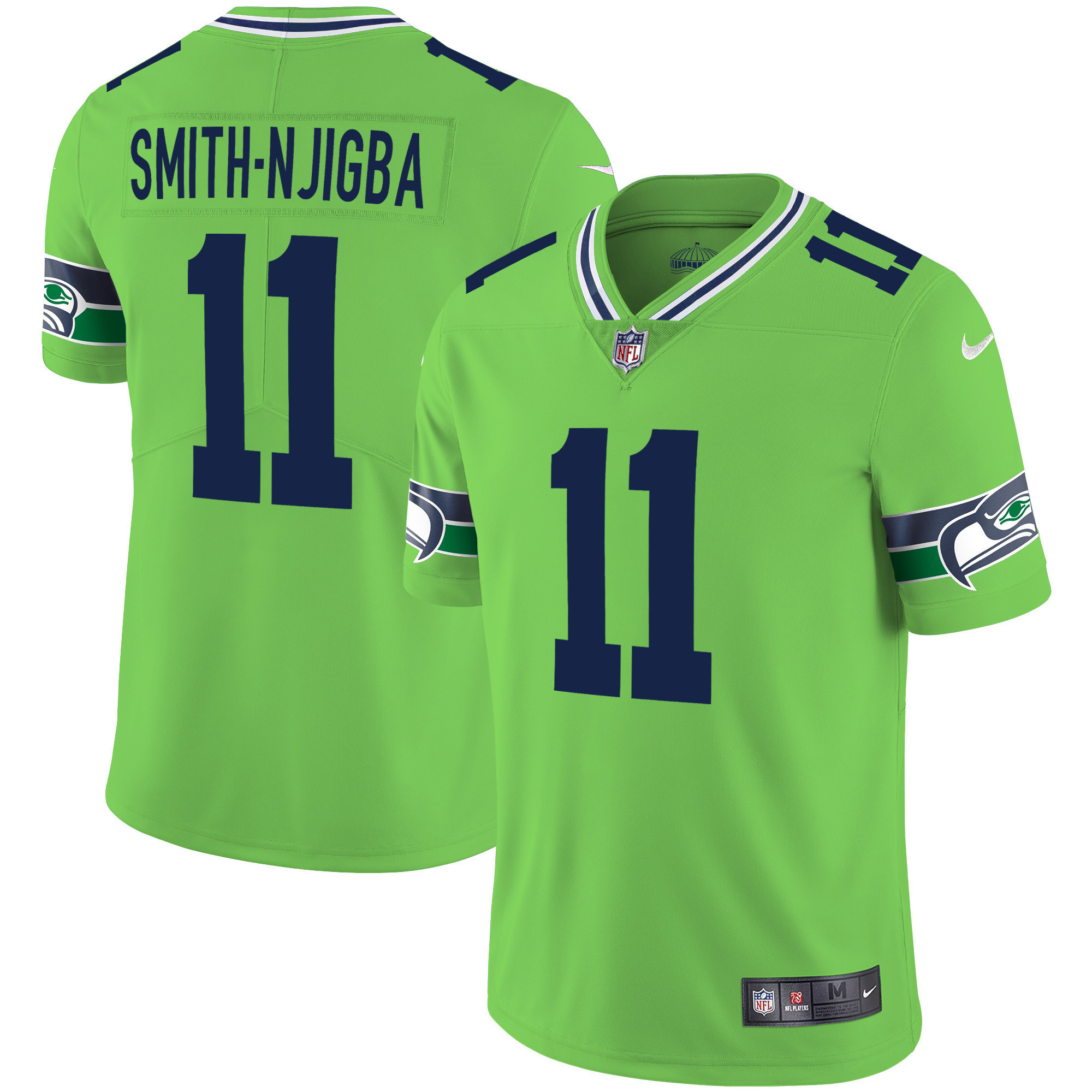 Men's Seahawks Throwback & Gold Jersey V2 - All Stitched - Image 8