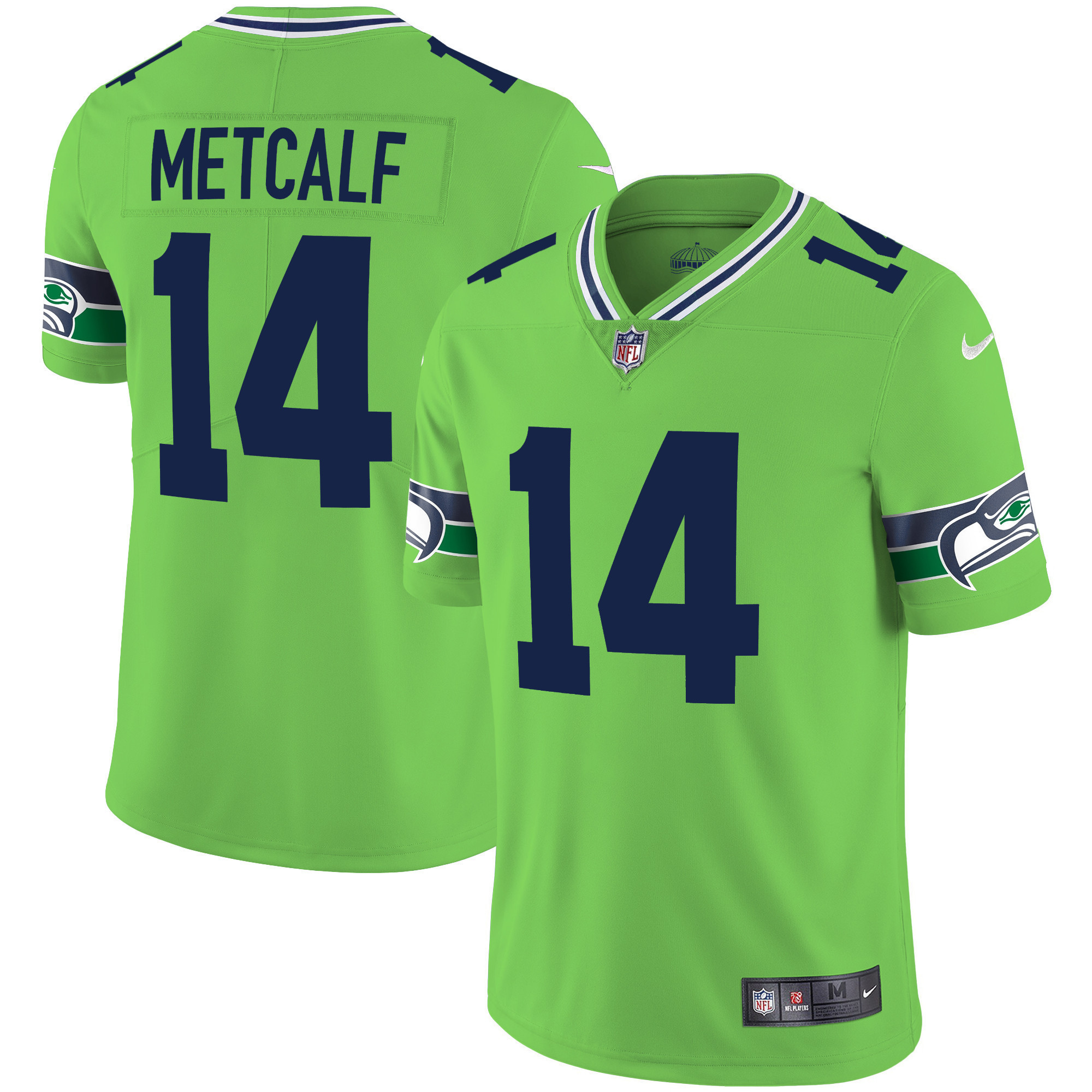 Men's Seahawks Throwback & Gold Jersey V2 - All Stitched - Image 11