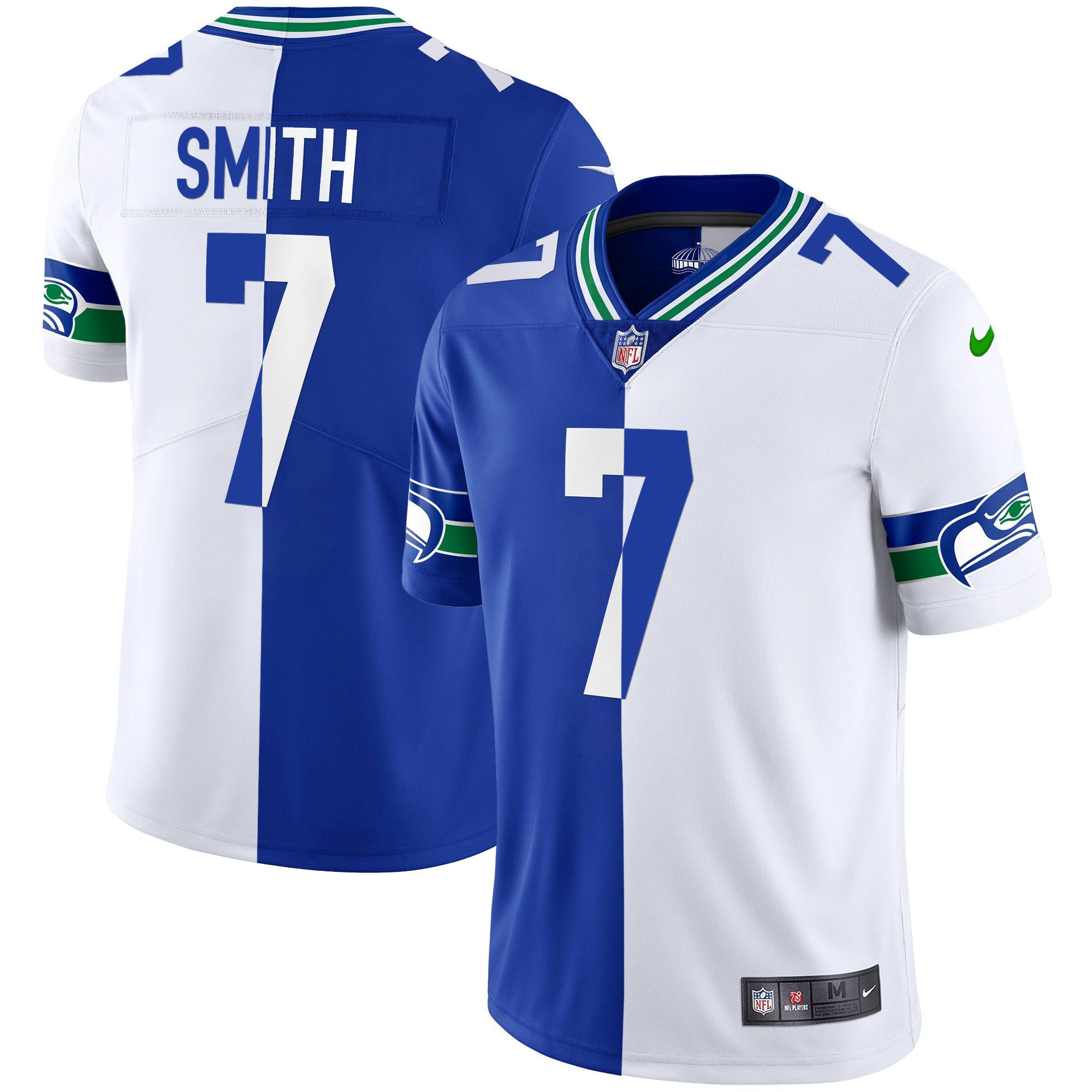 Men's Seahawks Throwback & Gold Jersey V2 - All Stitched - Image 31