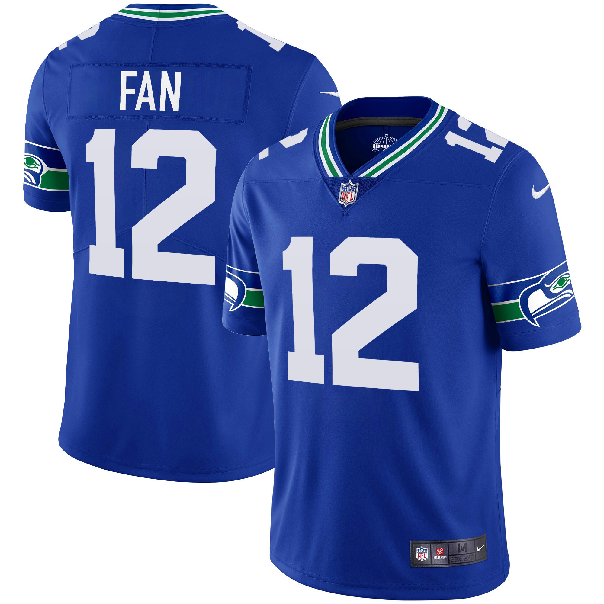 Men's Seahawks Throwback & Gold Jersey V2 - All Stitched - Image 21