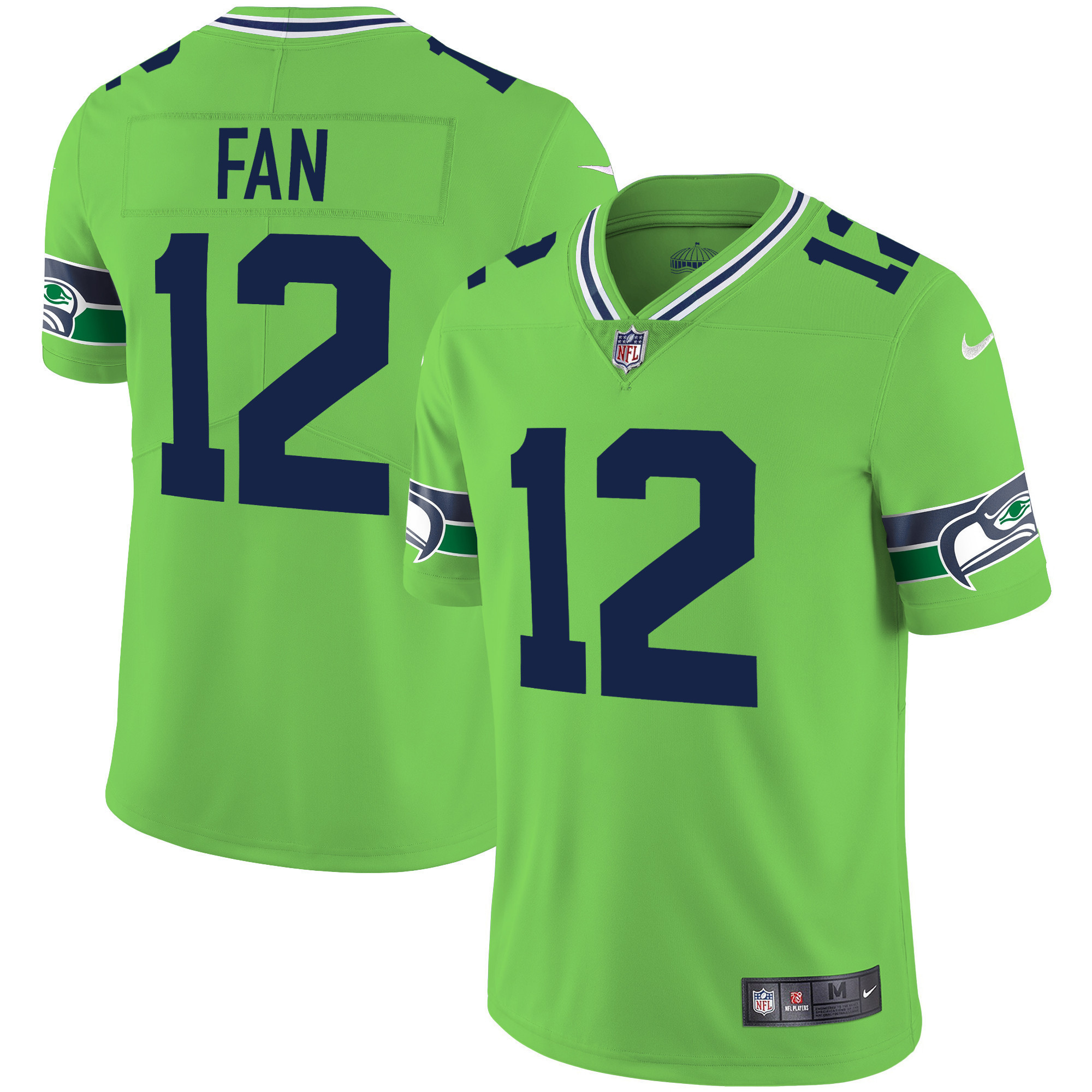 Men's Seahawks Throwback & Gold Jersey V2 - All Stitched - Image 14