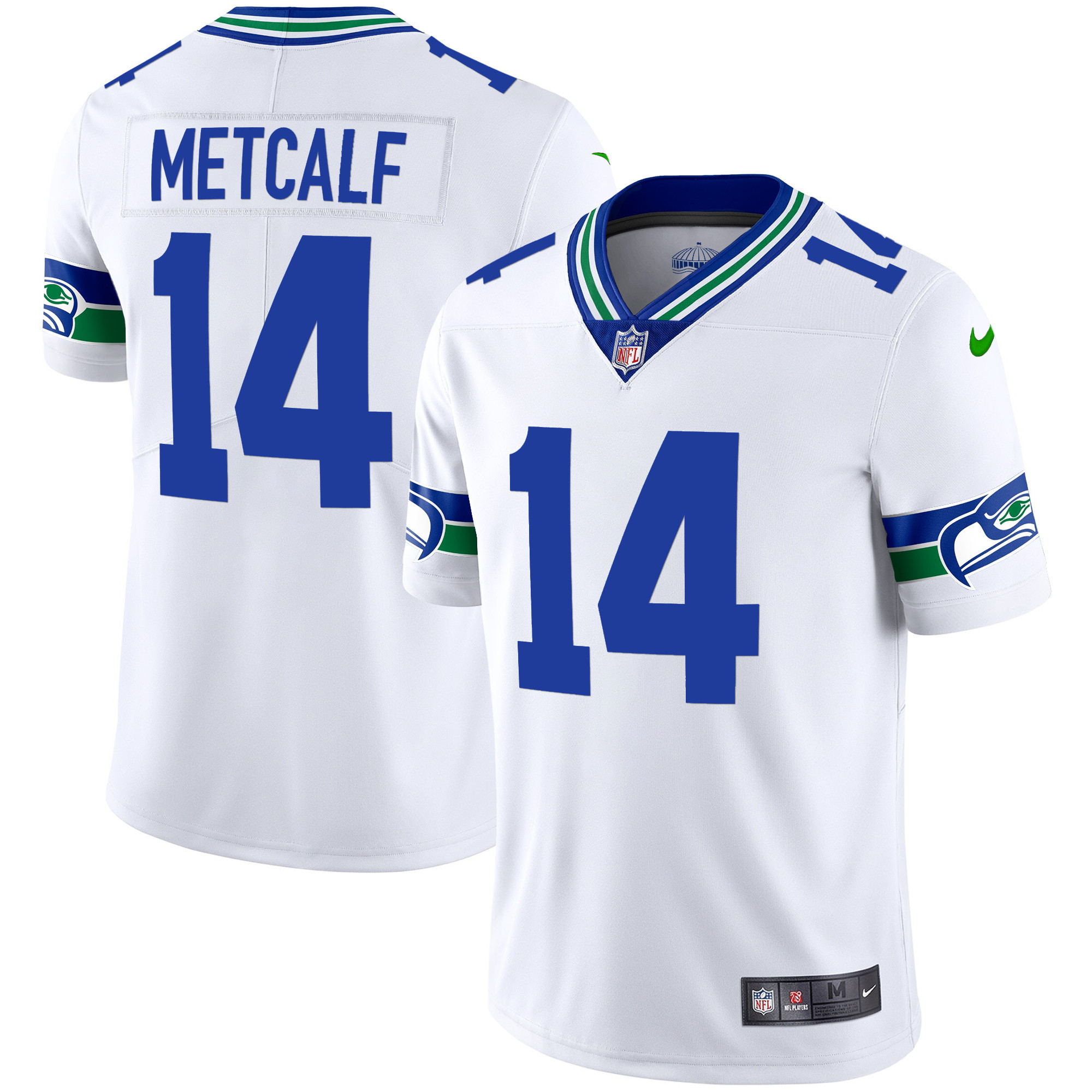 Men's Seahawks Throwback & Gold Jersey V2 - All Stitched - Image 25