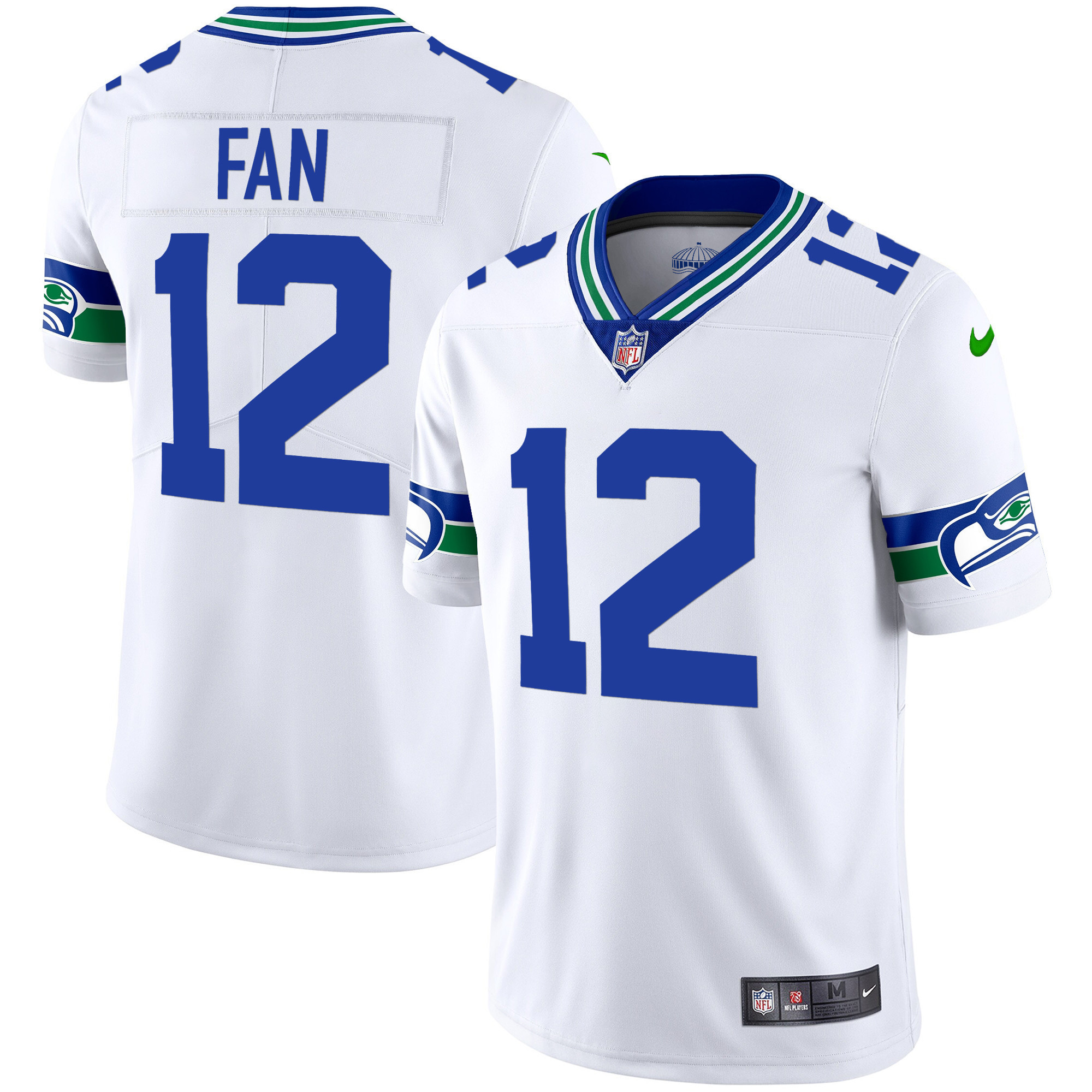 Men's Seahawks Throwback & Gold Jersey V2 - All Stitched - Image 28