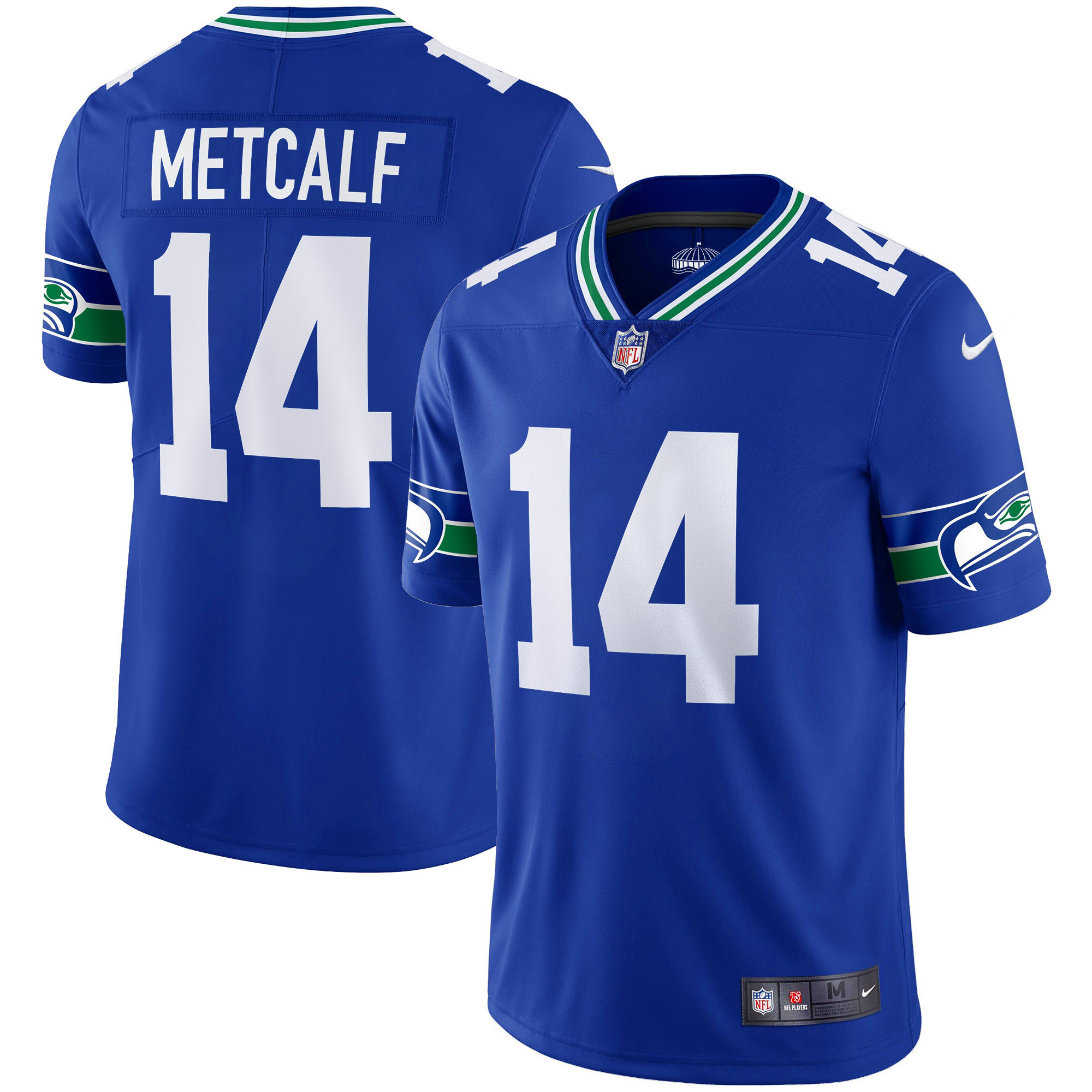 Men's Seahawks Throwback & Gold Jersey V2 - All Stitched - Image 18