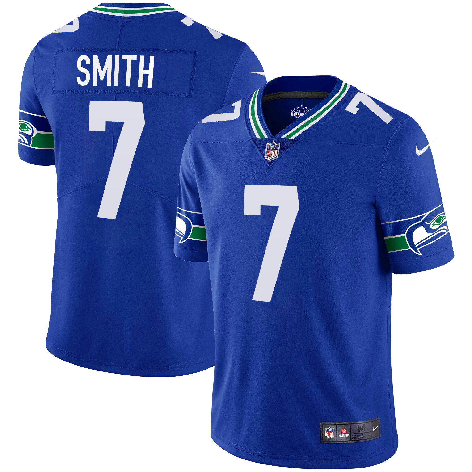 Men's Seahawks Throwback & Gold Jersey V2 - All Stitched - Image 17
