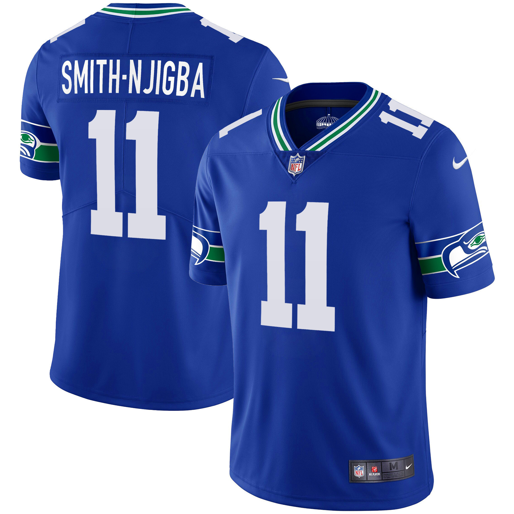 Men's Seahawks Throwback & Gold Jersey V2 - All Stitched - Image 15