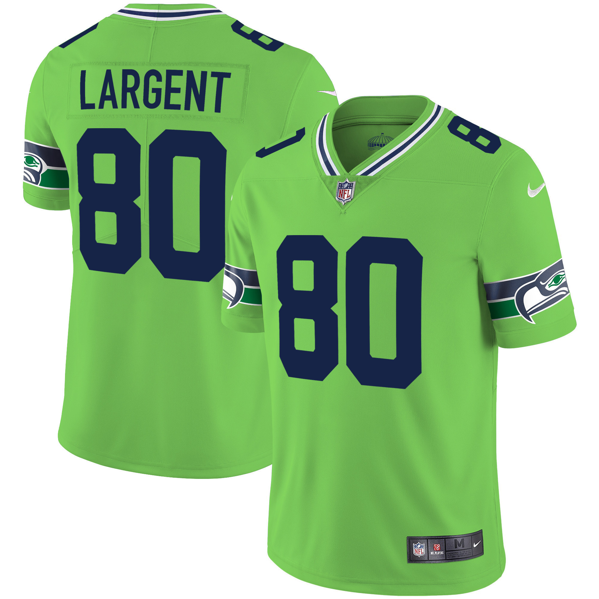 Men's Seahawks Throwback & Gold Jersey V2 - All Stitched - Image 13