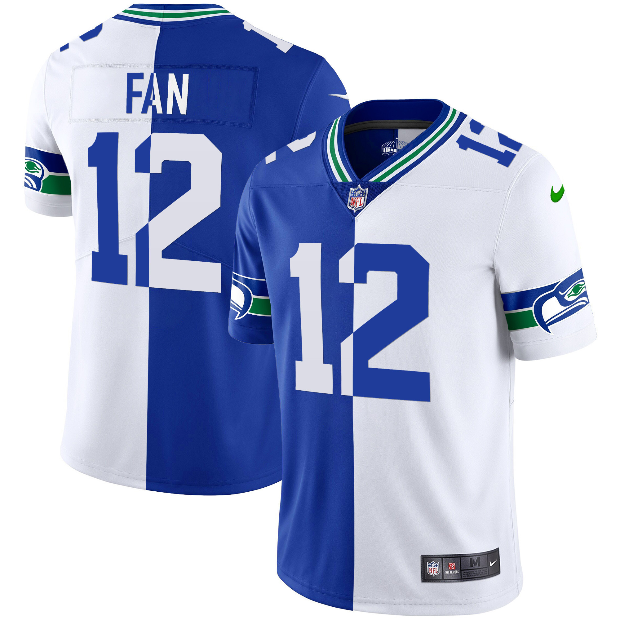Men's Seahawks Throwback & Gold Jersey V2 - All Stitched - Image 35
