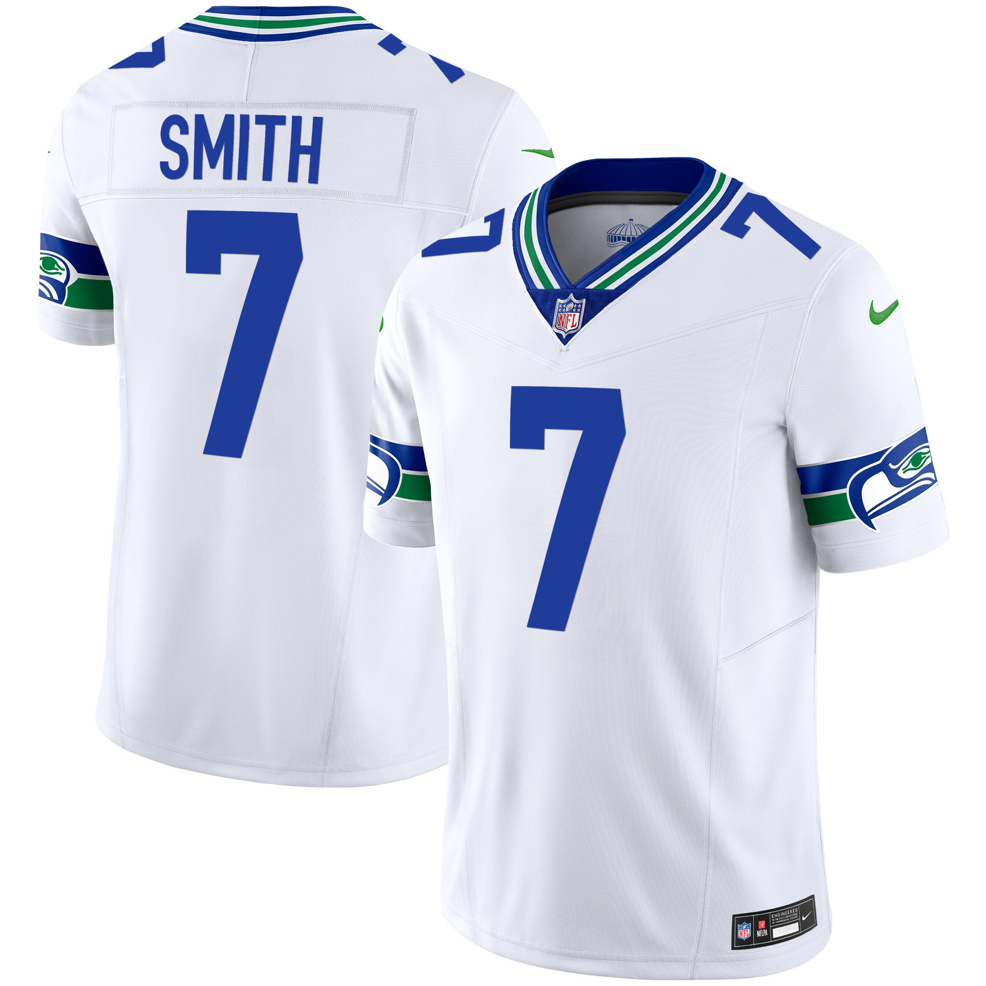 Men's Seahawks Throwback & Gold Vapor Limited Jersey V2 - All Stitched - Image 24