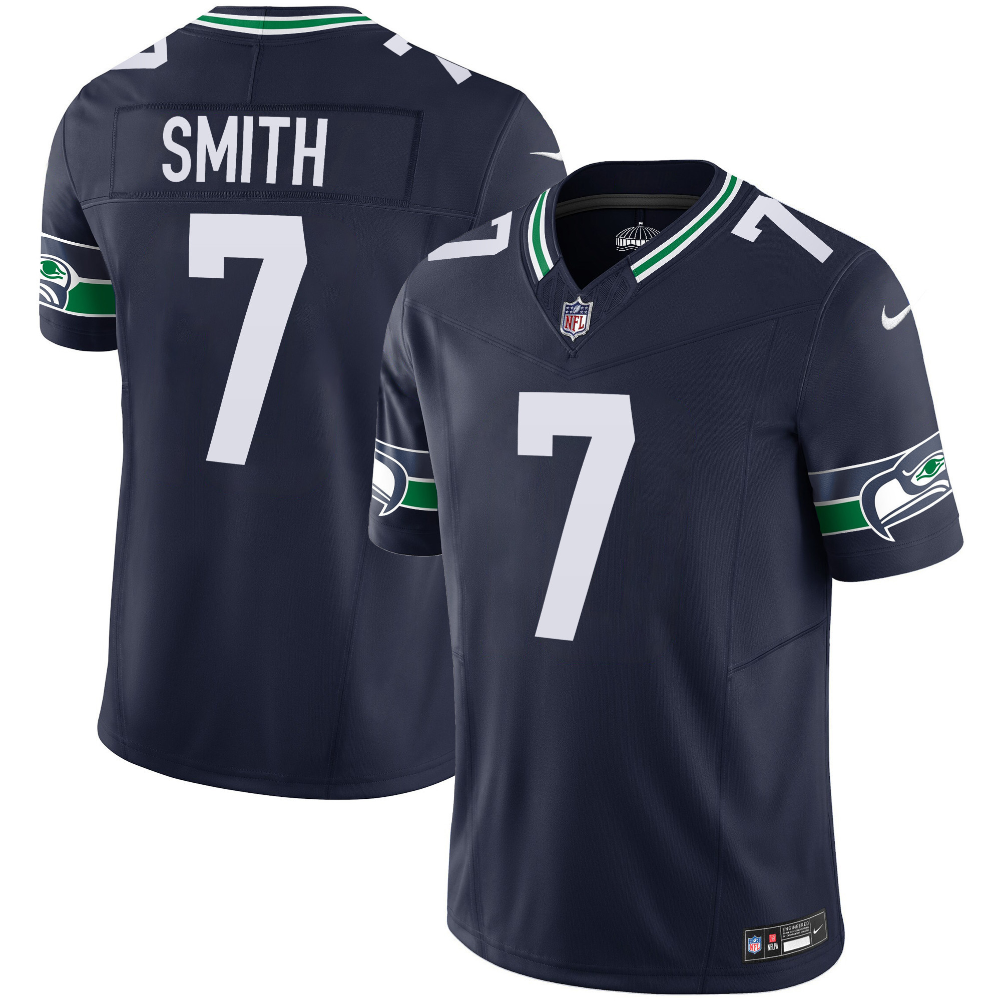 Men's Seahawks Throwback & Gold Vapor Limited Jersey V2 - All Stitched - Image 3