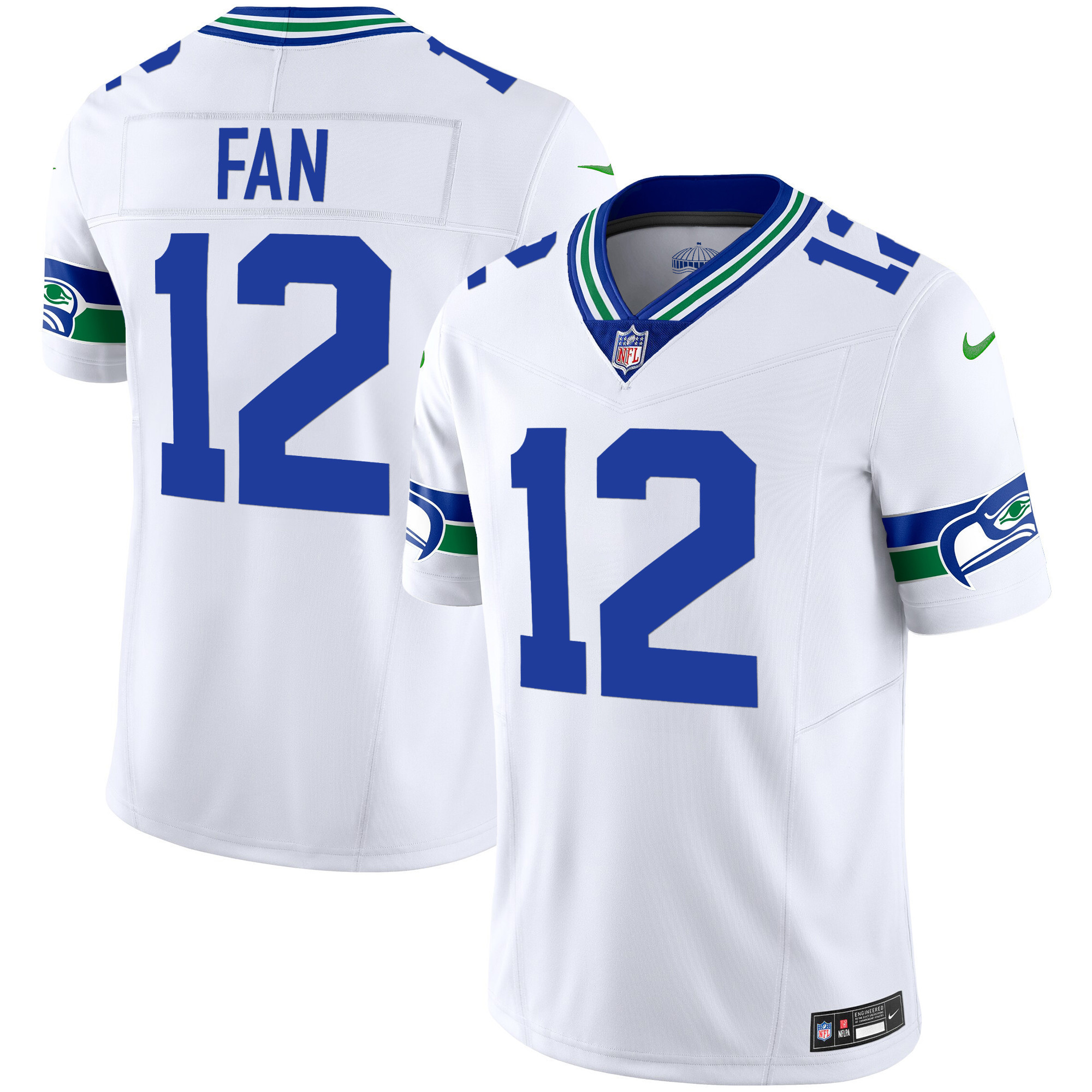 Men's Seahawks Throwback & Gold Vapor Limited Jersey V2 - All Stitched - Image 28