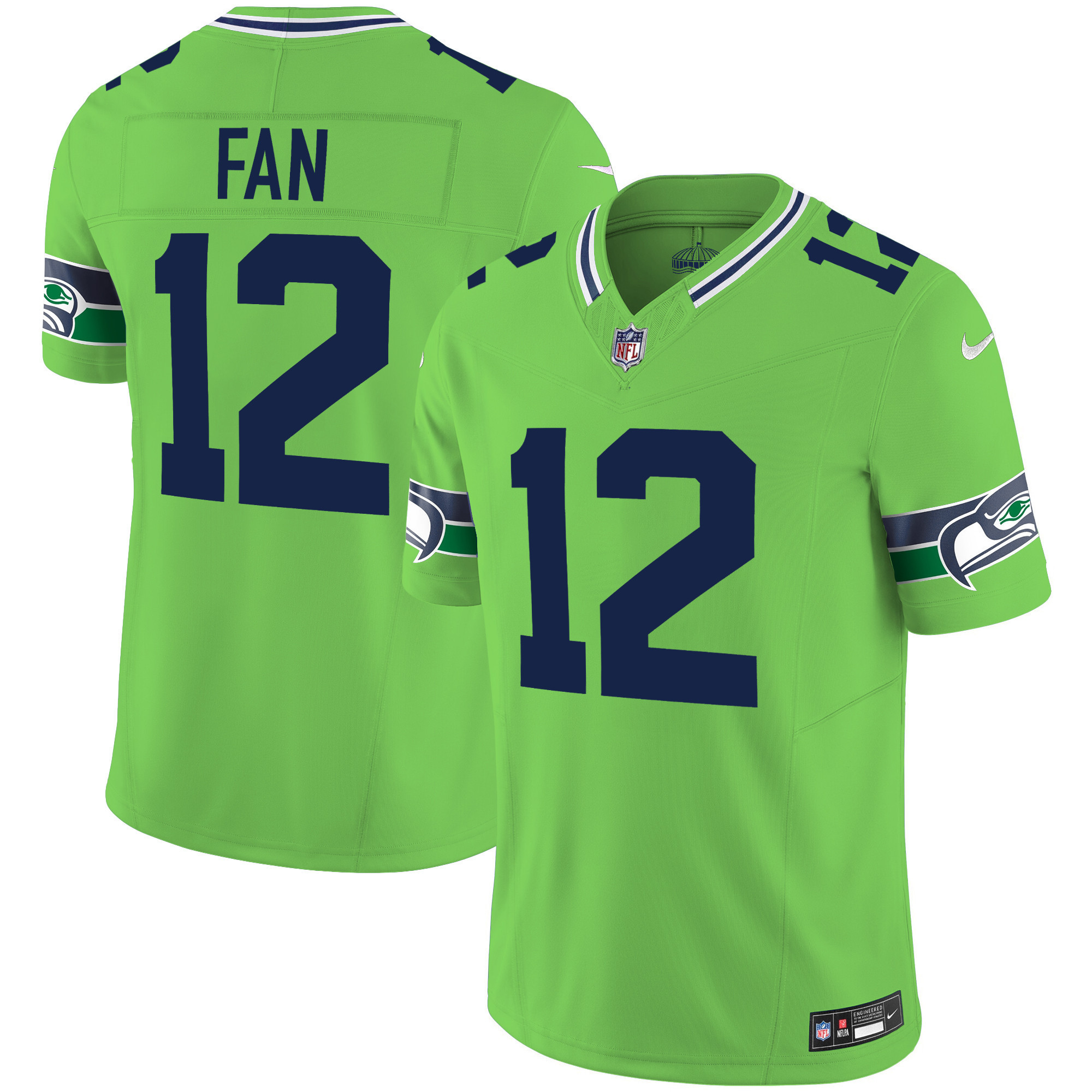 Men's Seahawks Throwback & Gold Vapor Limited Jersey V2 - All Stitched - Image 14