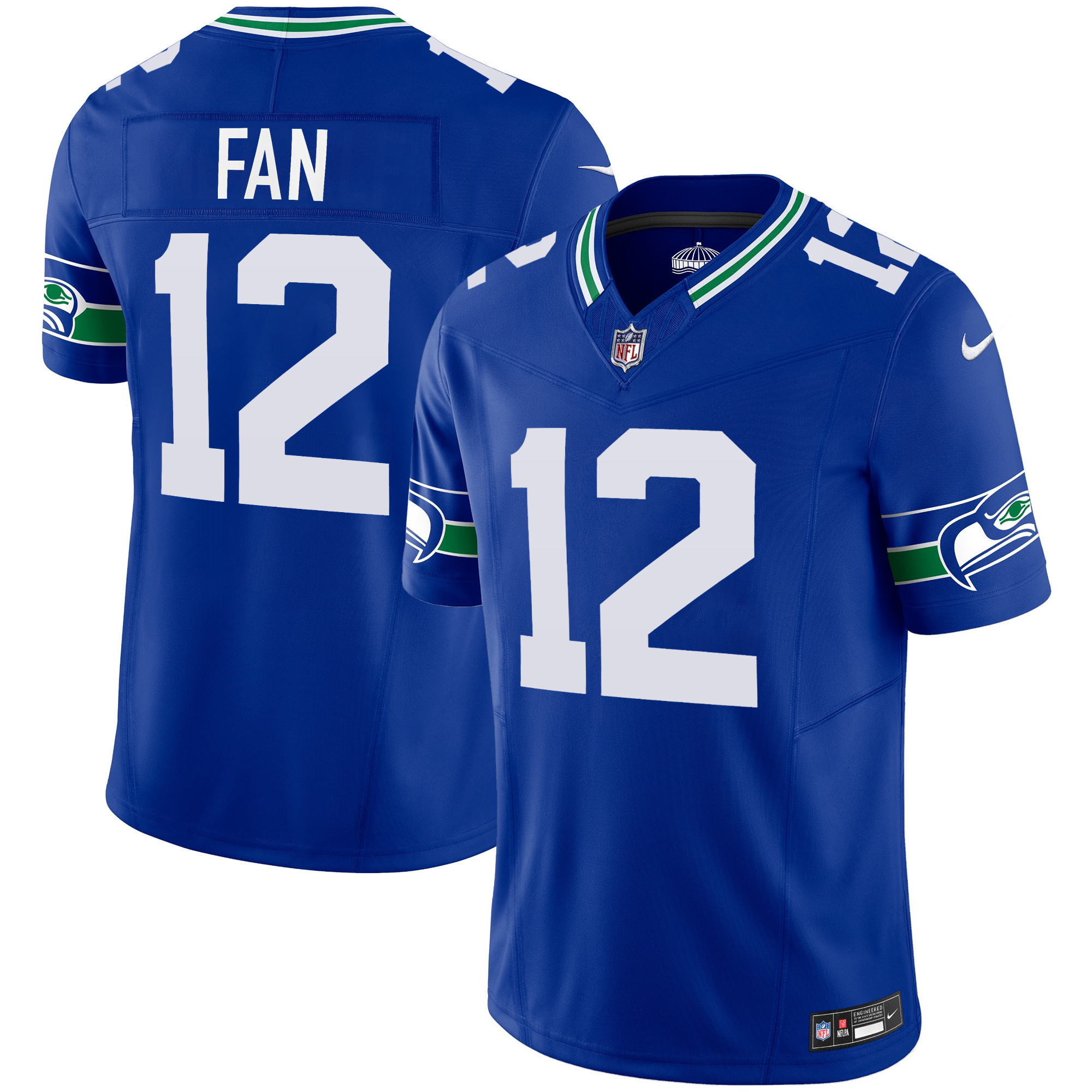Men's Seahawks Throwback & Gold Vapor Limited Jersey V2 - All Stitched - Image 21
