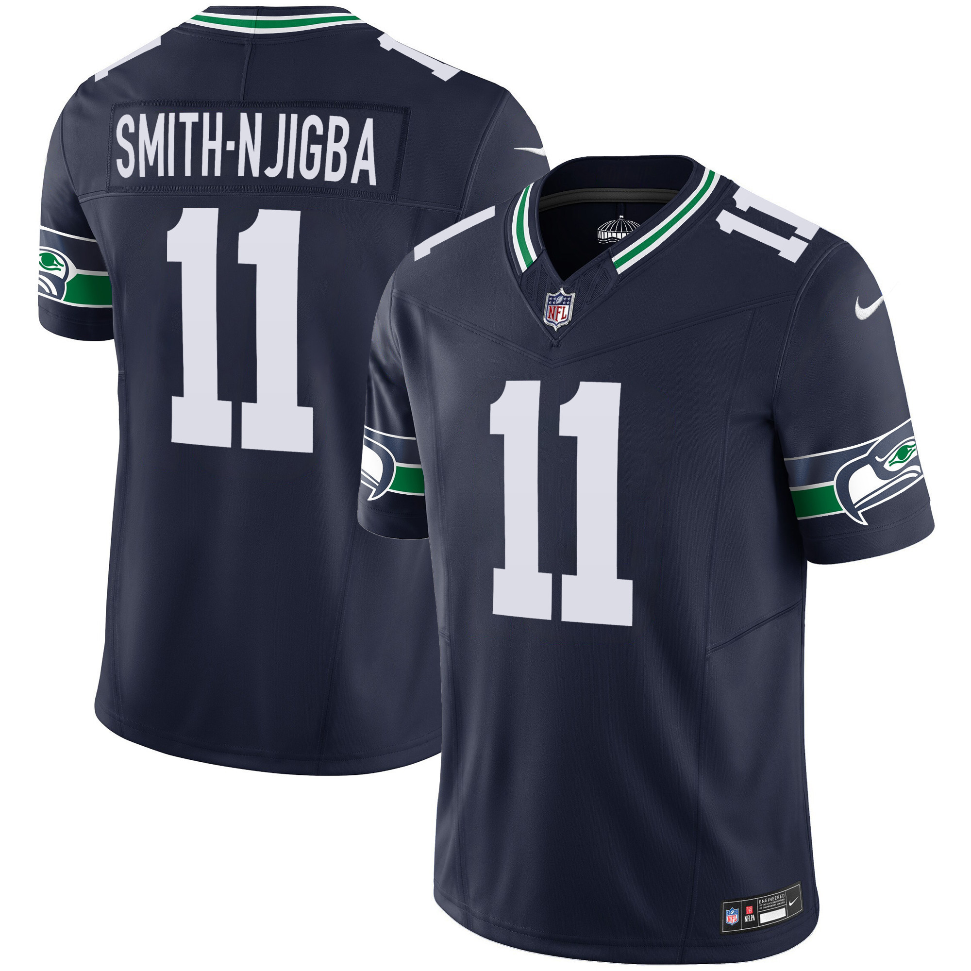 Men's Seahawks Throwback & Gold Vapor Limited Jersey V2 - All Stitched