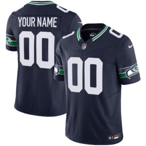 Seahawks Throwback & Gold Vapor Limited Custom Jersey V2 - All Stitched