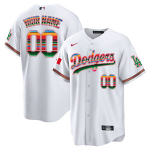 Dodgers Mexico Cool Base Limited Custom Jersey - All Stitched