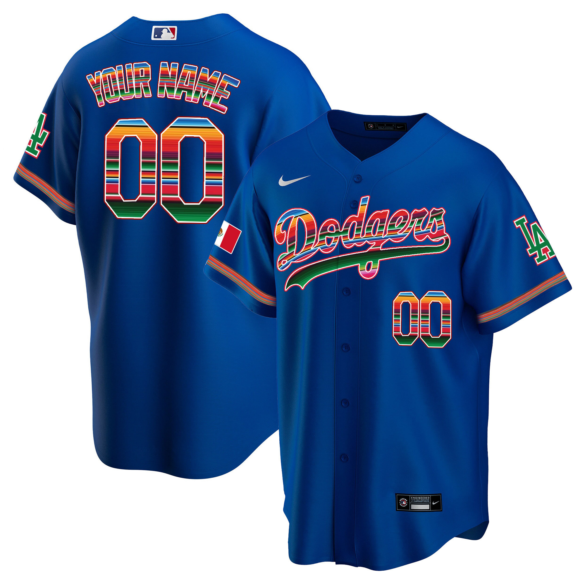 Dodgers Mexico Cool Base Limited Custom Jersey - All Stitched - Image 2