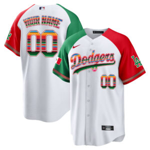 Dodgers Mexico Alternate Cool Base Custom Jersey - All Stitched