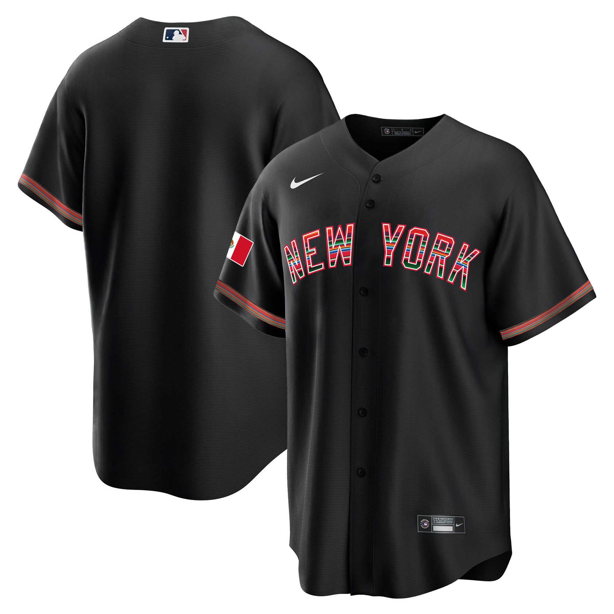 Men's New York Yankees Mexico Cool Base Jersey - All Stitched - Image 8