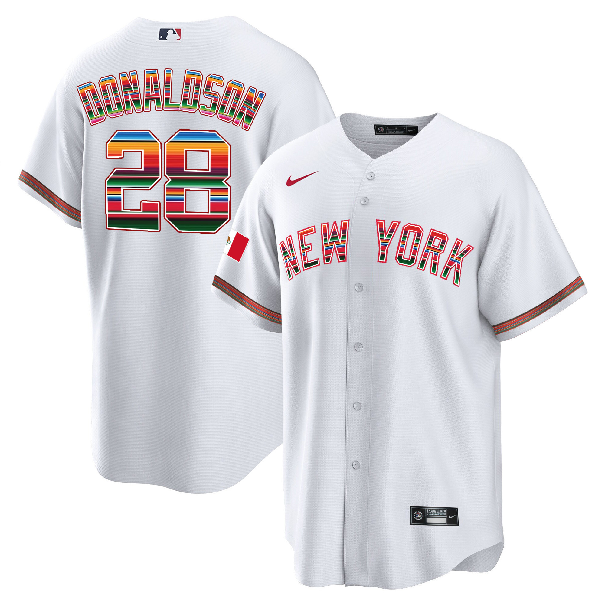 Men's New York Yankees Mexico Cool Base Jersey - All Stitched - Image 13