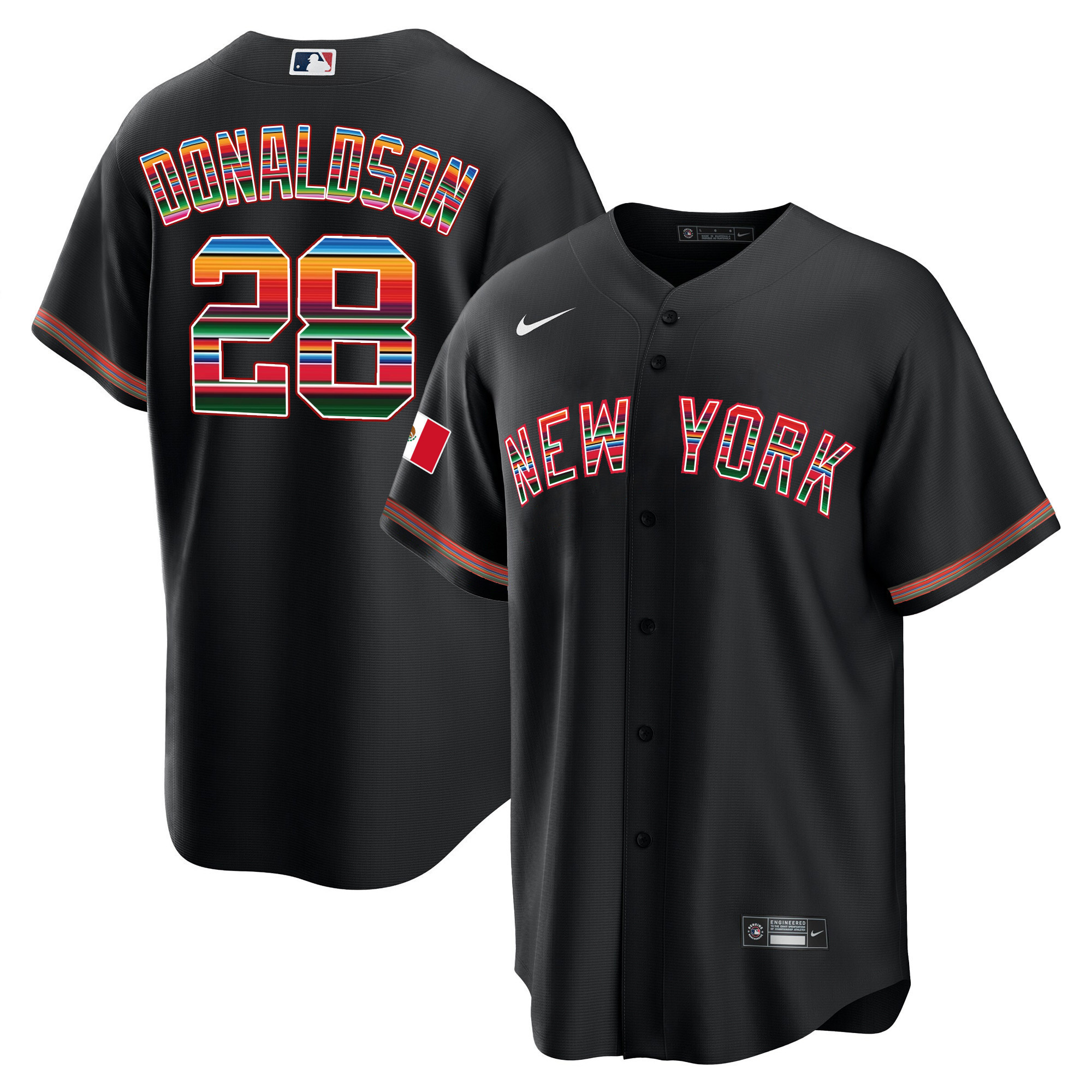 Men's New York Yankees Mexico Cool Base Jersey - All Stitched - Image 5