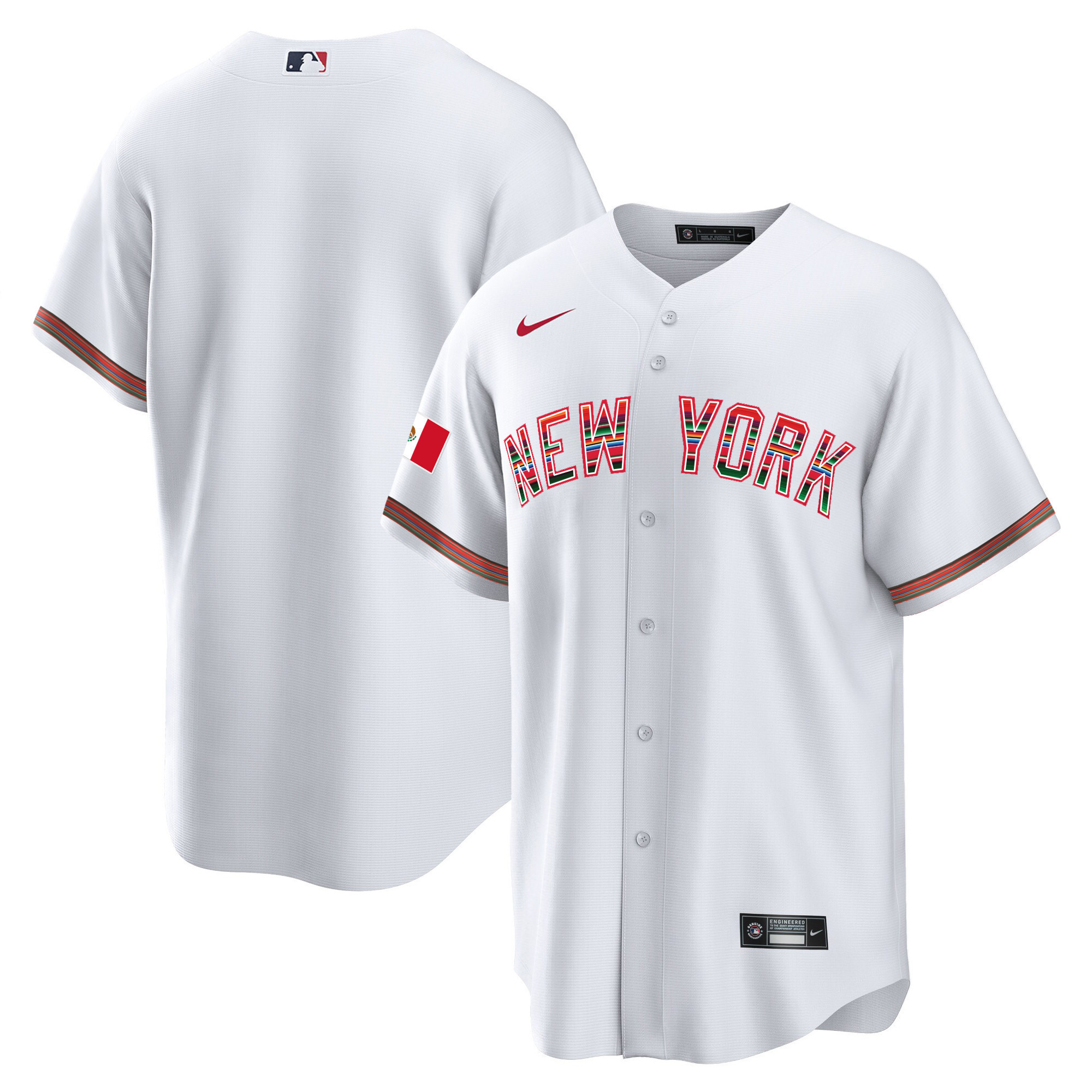 Men's New York Yankees Mexico Cool Base Jersey - All Stitched - Image 16