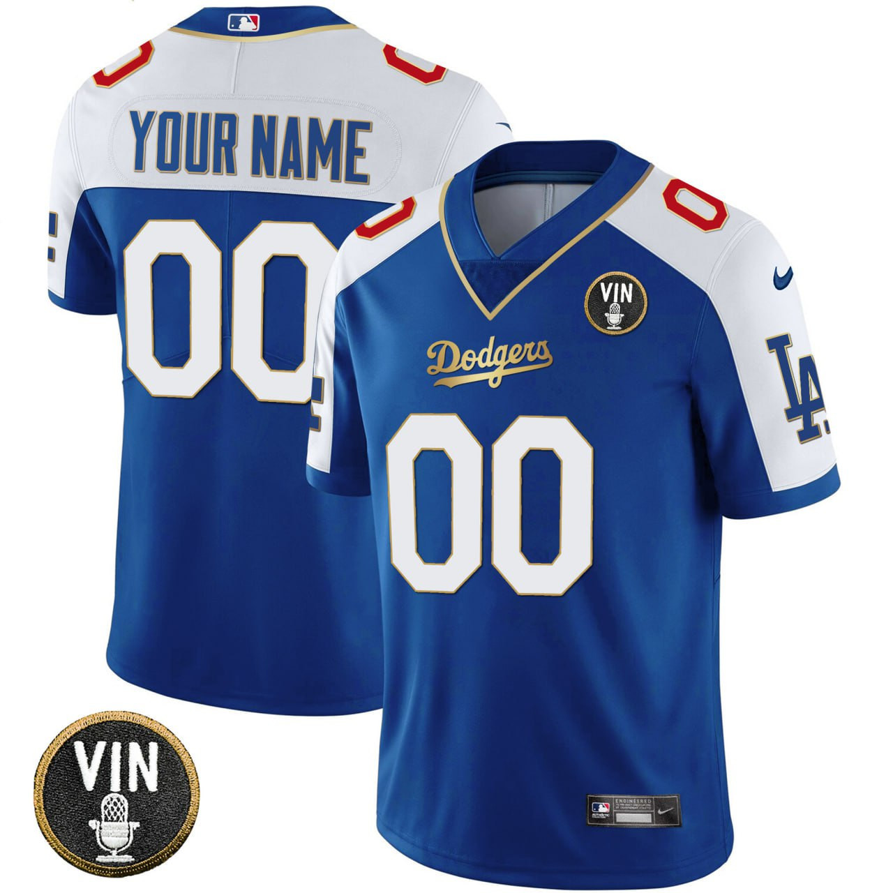 Los Angeles Dodgers 2023 Vapor Royal Gold Custom Jersey - All Stitched