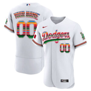 Dodgers Mexico Flex Base Limited Custom Jersey - All Stitched