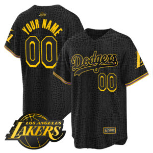 Dodgers Cool Base Mamba Custom Jersey - All Stitched