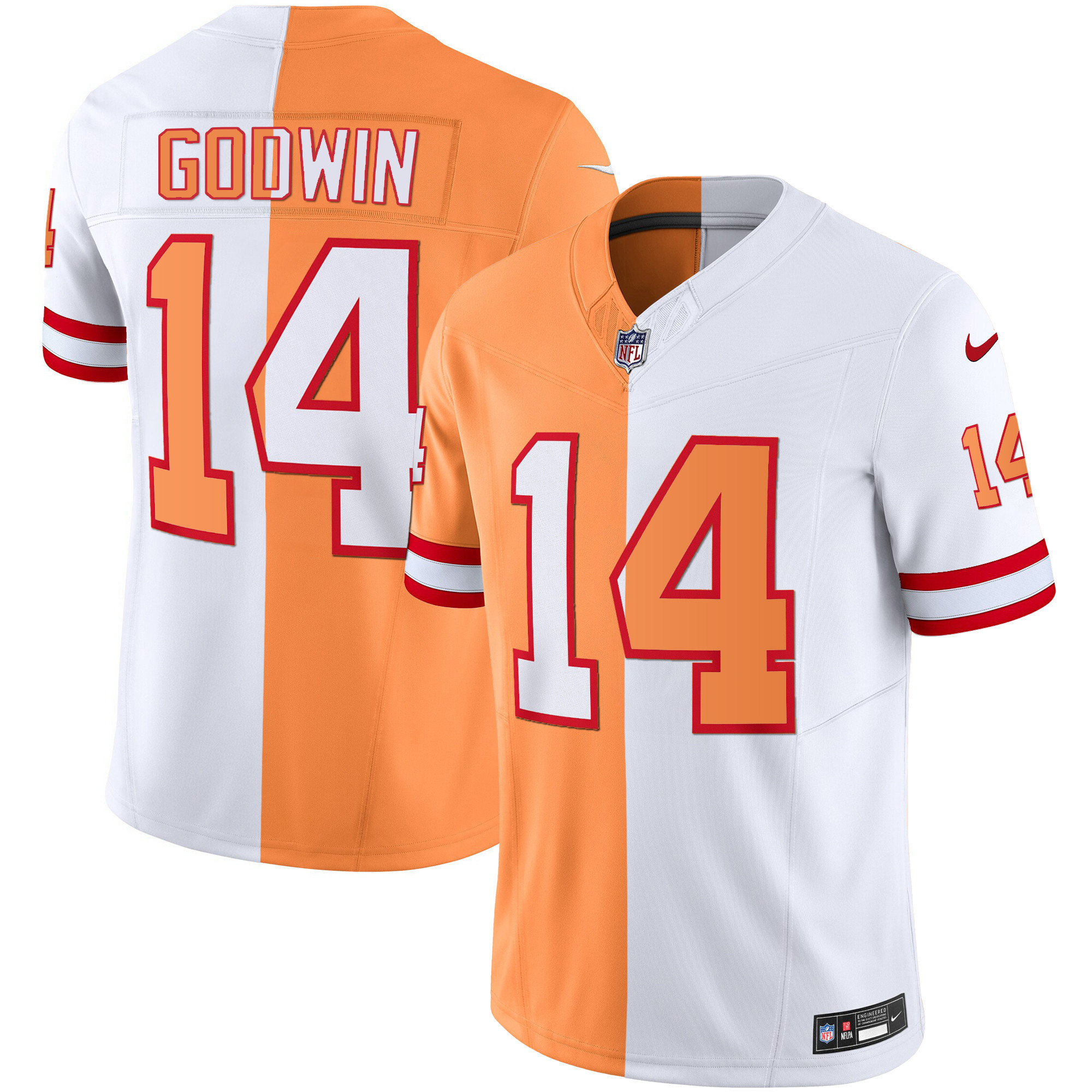 Men's Buccaneers Throwback & Gold Limited Jersey - All Stitched - Image 17