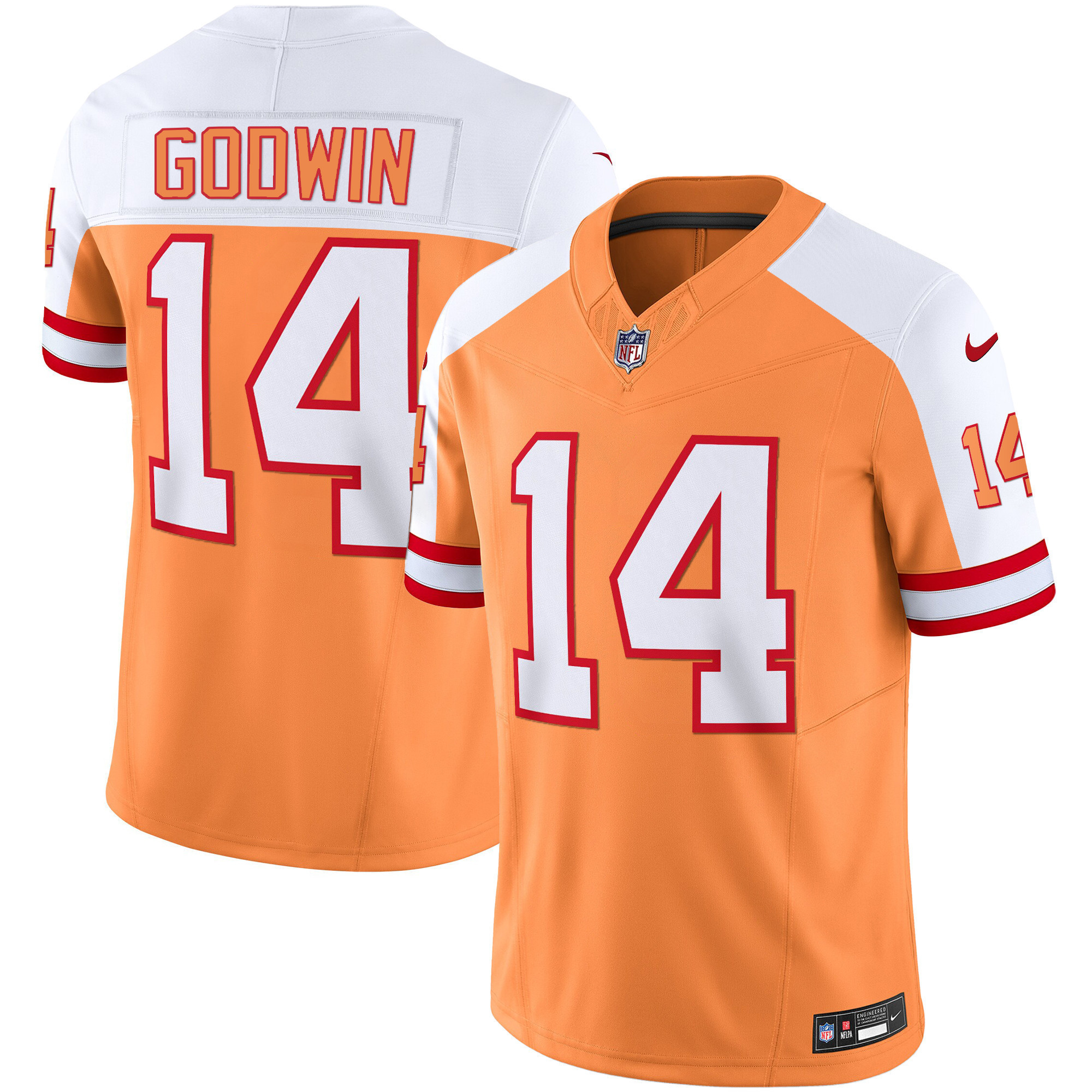 Men's Buccaneers Throwback & Gold Limited Jersey - All Stitched - Image 24