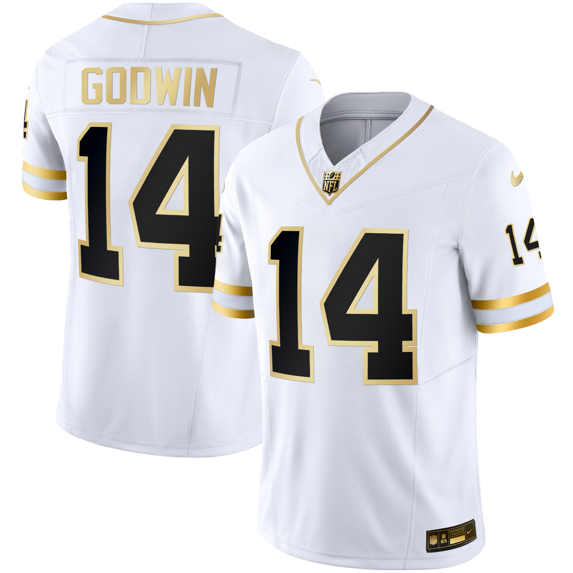 Men's Buccaneers Throwback & Gold Limited Jersey - All Stitched - Image 38