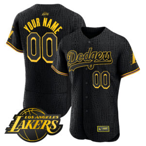 Dodgers Flex Base Mamba Custom Jersey - All Stitched