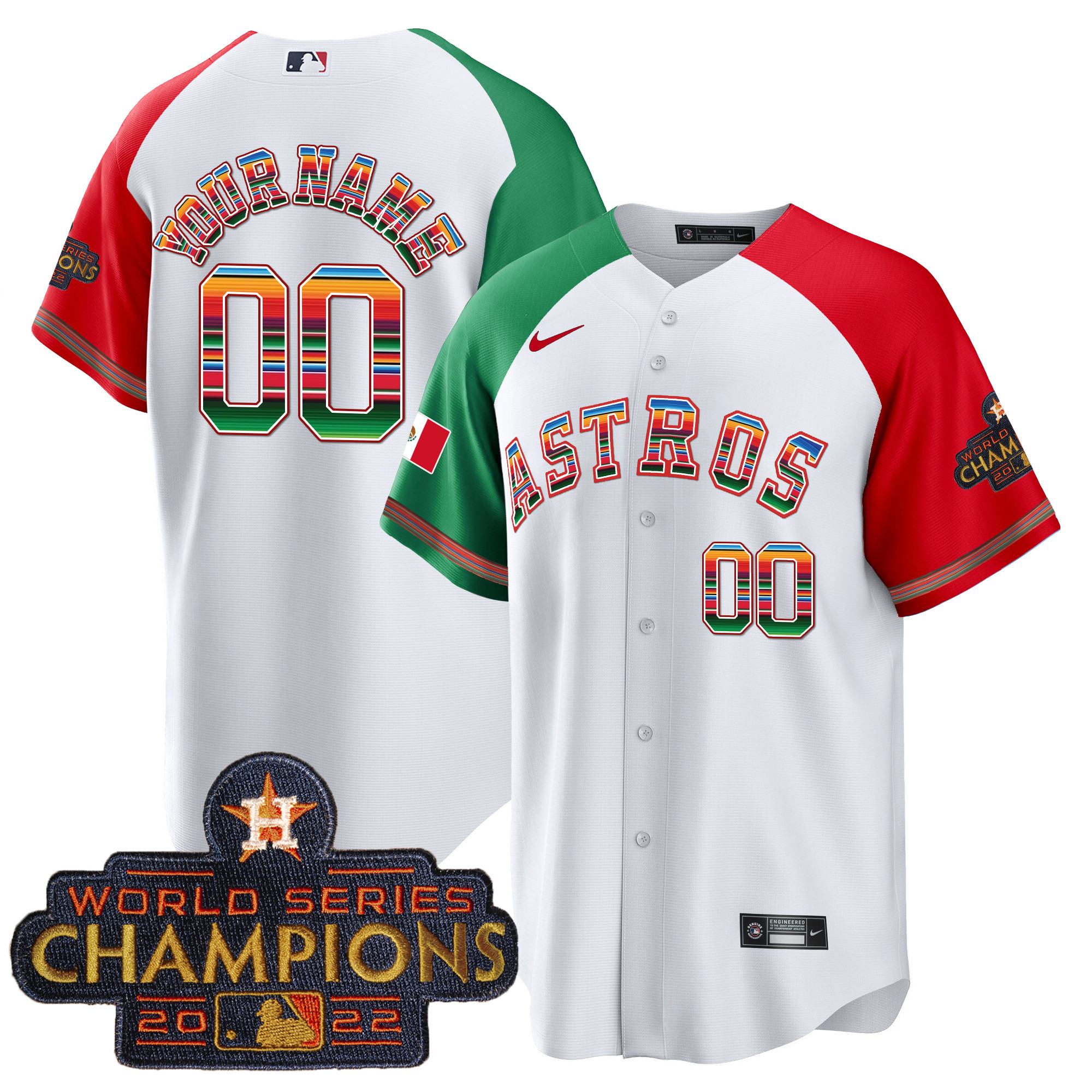 Astros Mexico Cool Base Limited Custom Jersey - All Stitched - Image 6