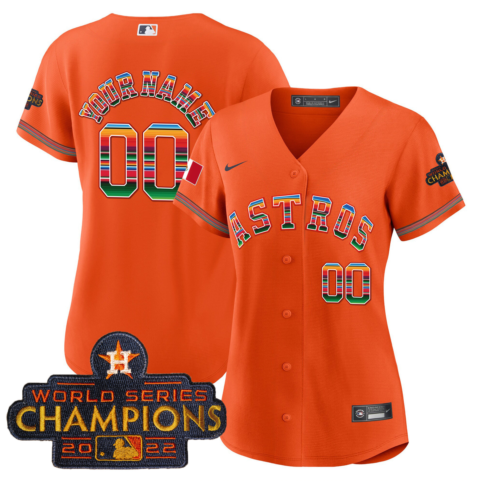 Astros Mexico Cool Base Limited Custom Jersey - All Stitched - Image 9