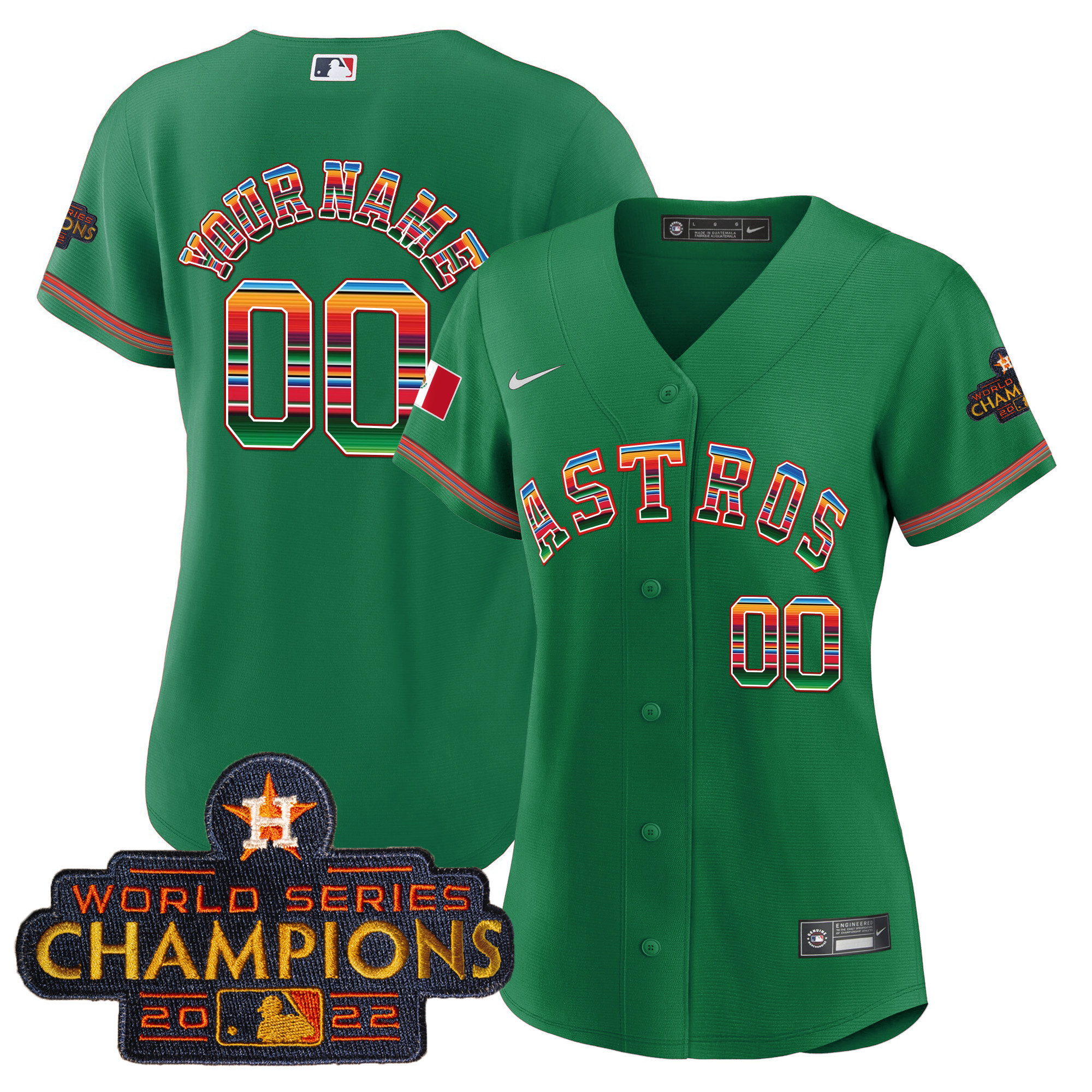 Astros Mexico Cool Base Limited Custom Jersey - All Stitched - Image 10