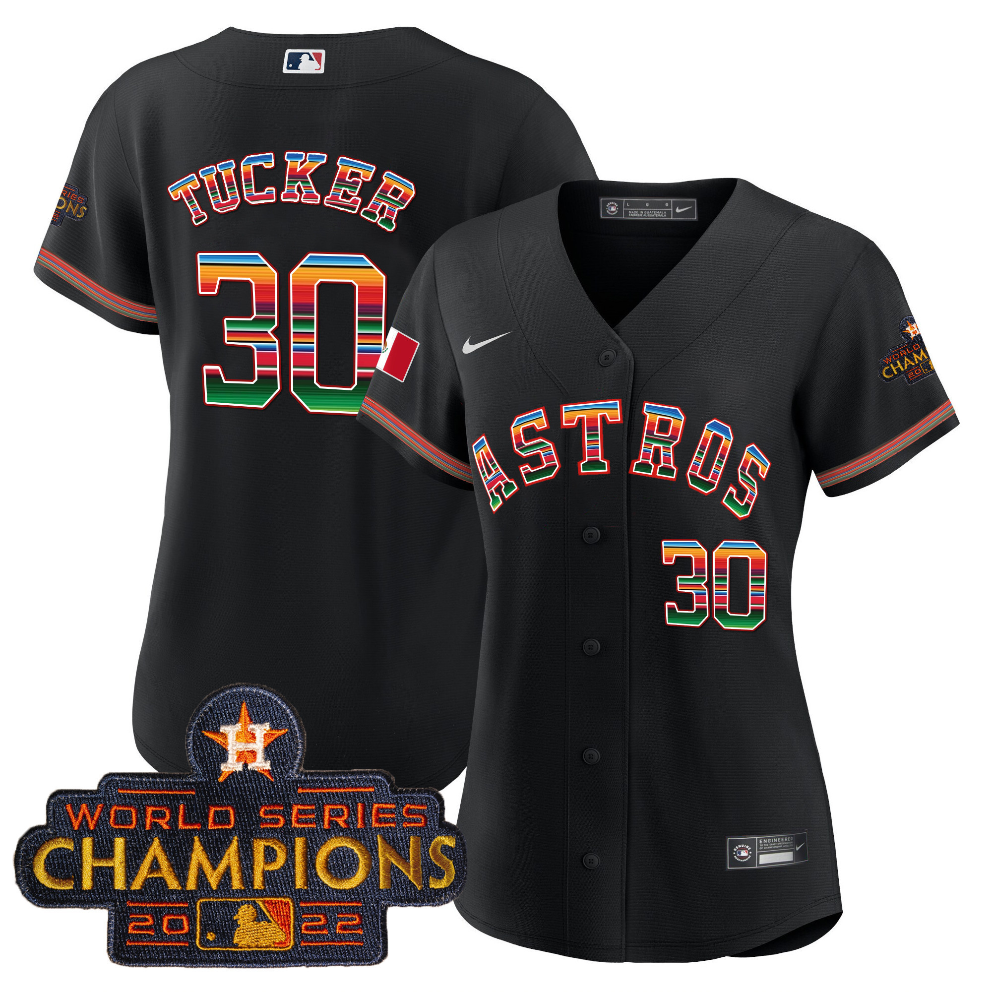 Women's Astros Mexico Baseball Limited Jersey - All Stitched - Image 6