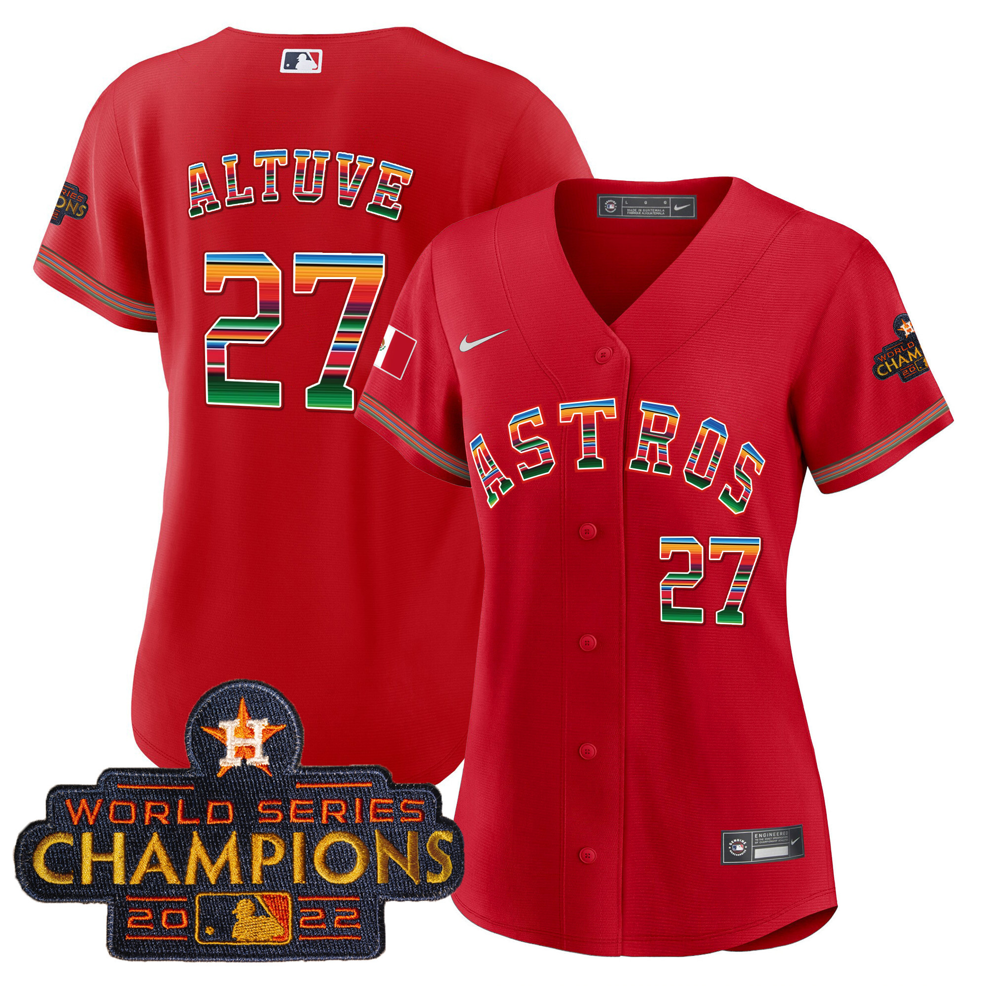 Women's Astros Mexico Baseball Limited Jersey - All Stitched - Image 35