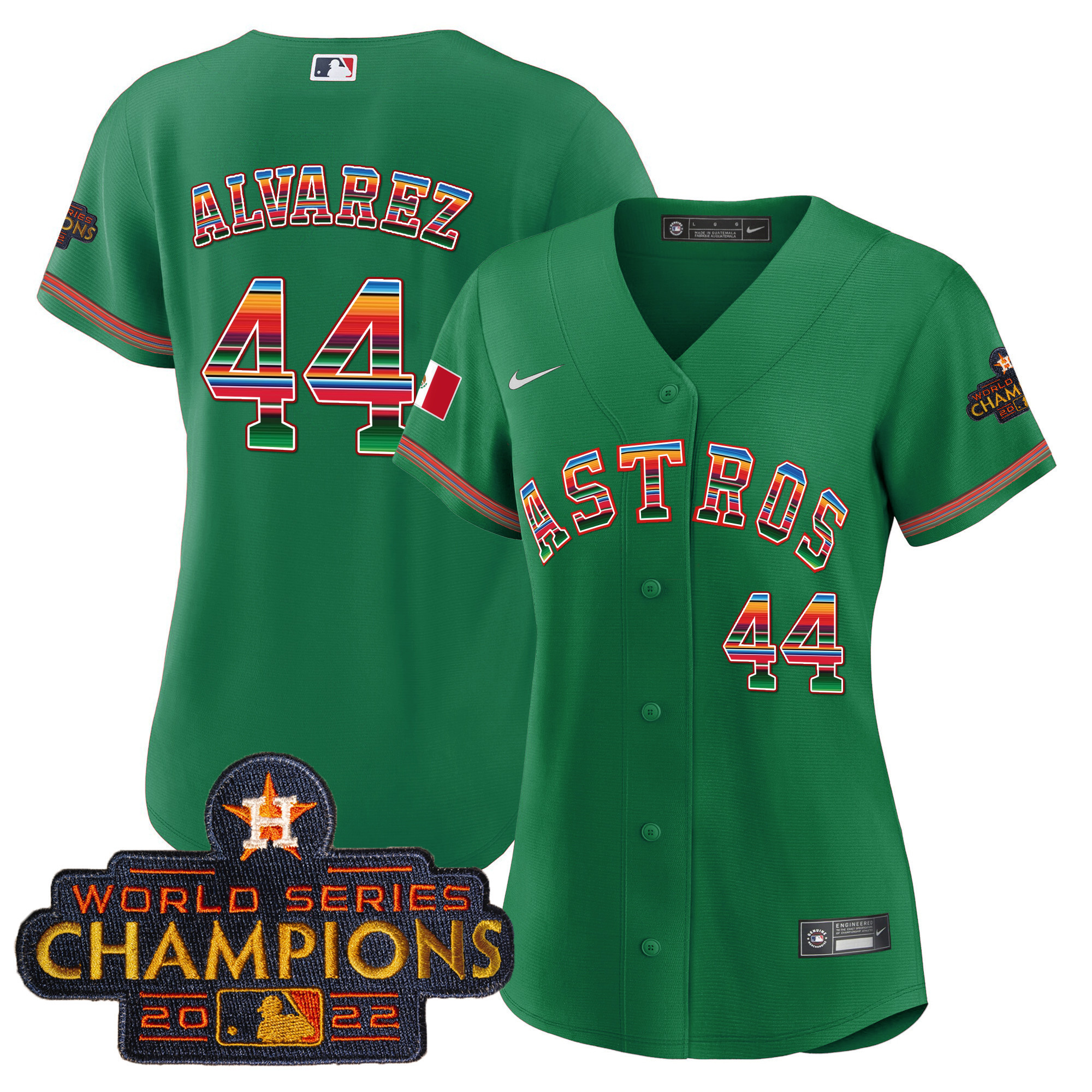 Women's Astros Mexico Baseball Limited Jersey - All Stitched - Image 28