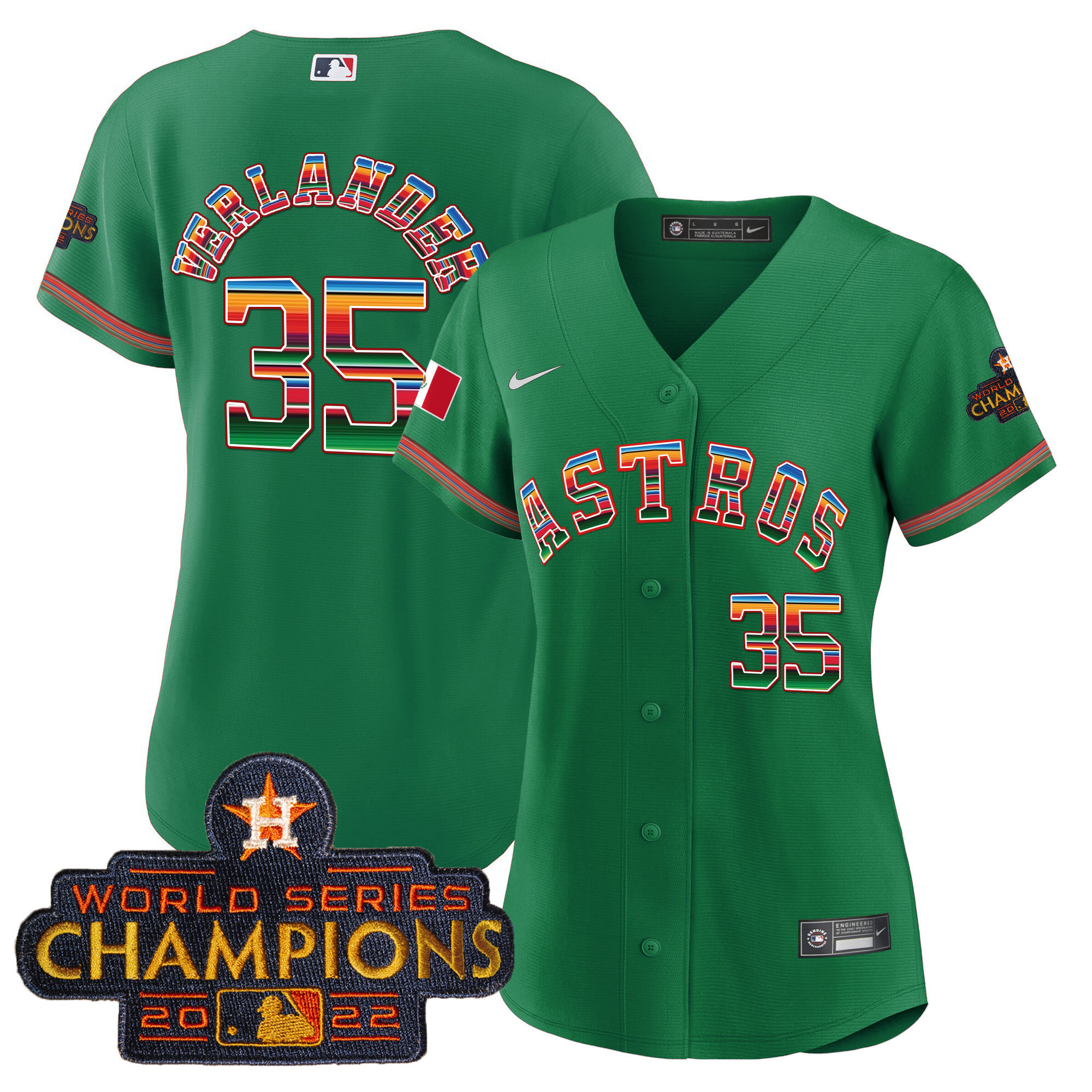 Women's Astros Mexico Baseball Limited Jersey - All Stitched - Image 29