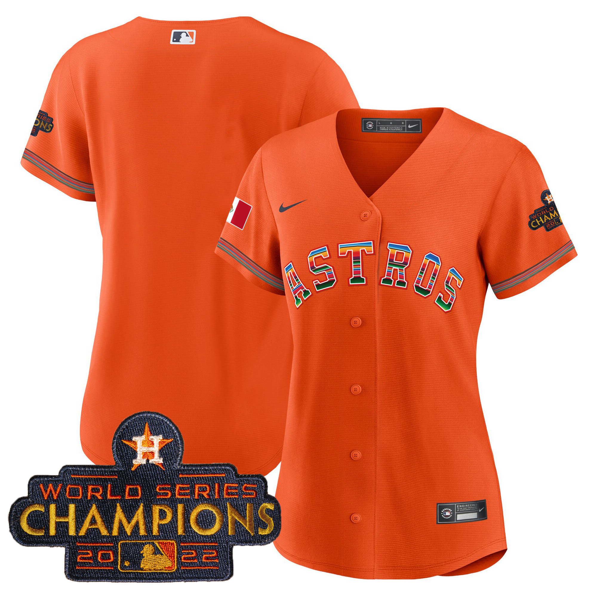 Women's Astros Mexico Baseball Limited Jersey - All Stitched - Image 16