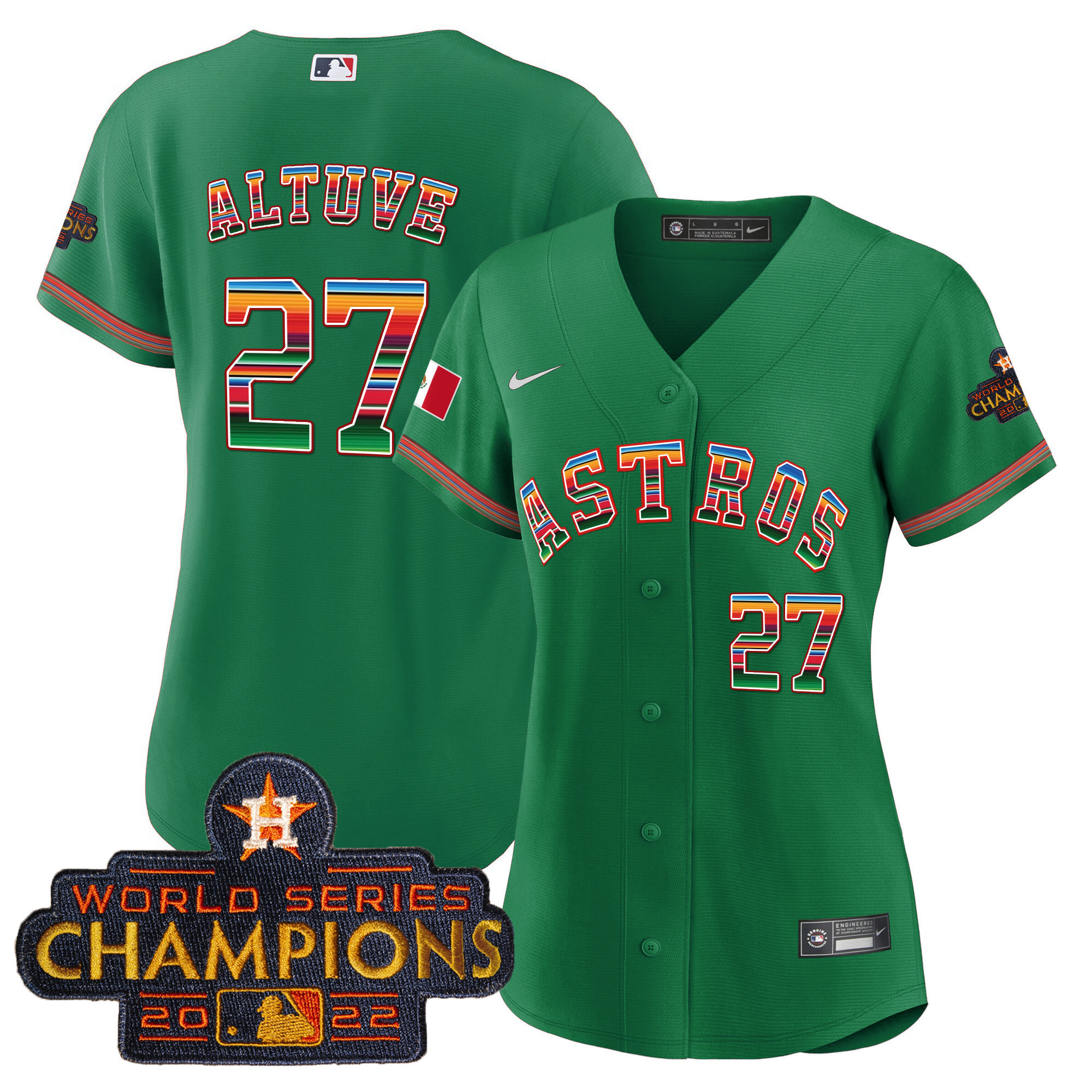 Women's Astros Mexico Baseball Limited Jersey - All Stitched - Image 27