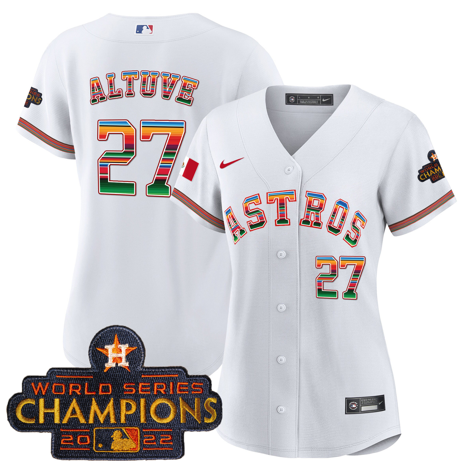 Women's Astros Mexico Baseball Limited Jersey - All Stitched - Image 19