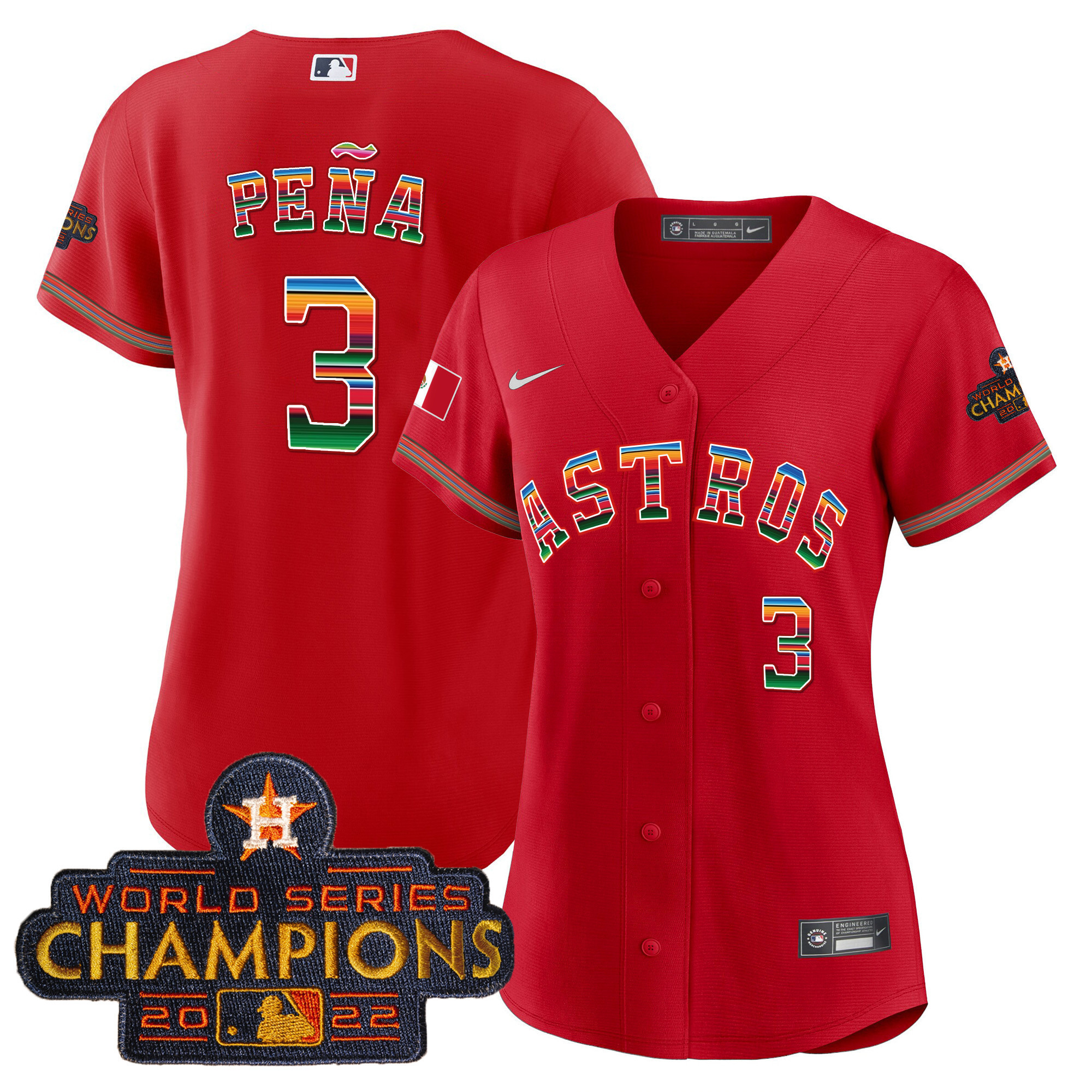 Women's Astros Mexico Baseball Limited Jersey - All Stitched - Image 33