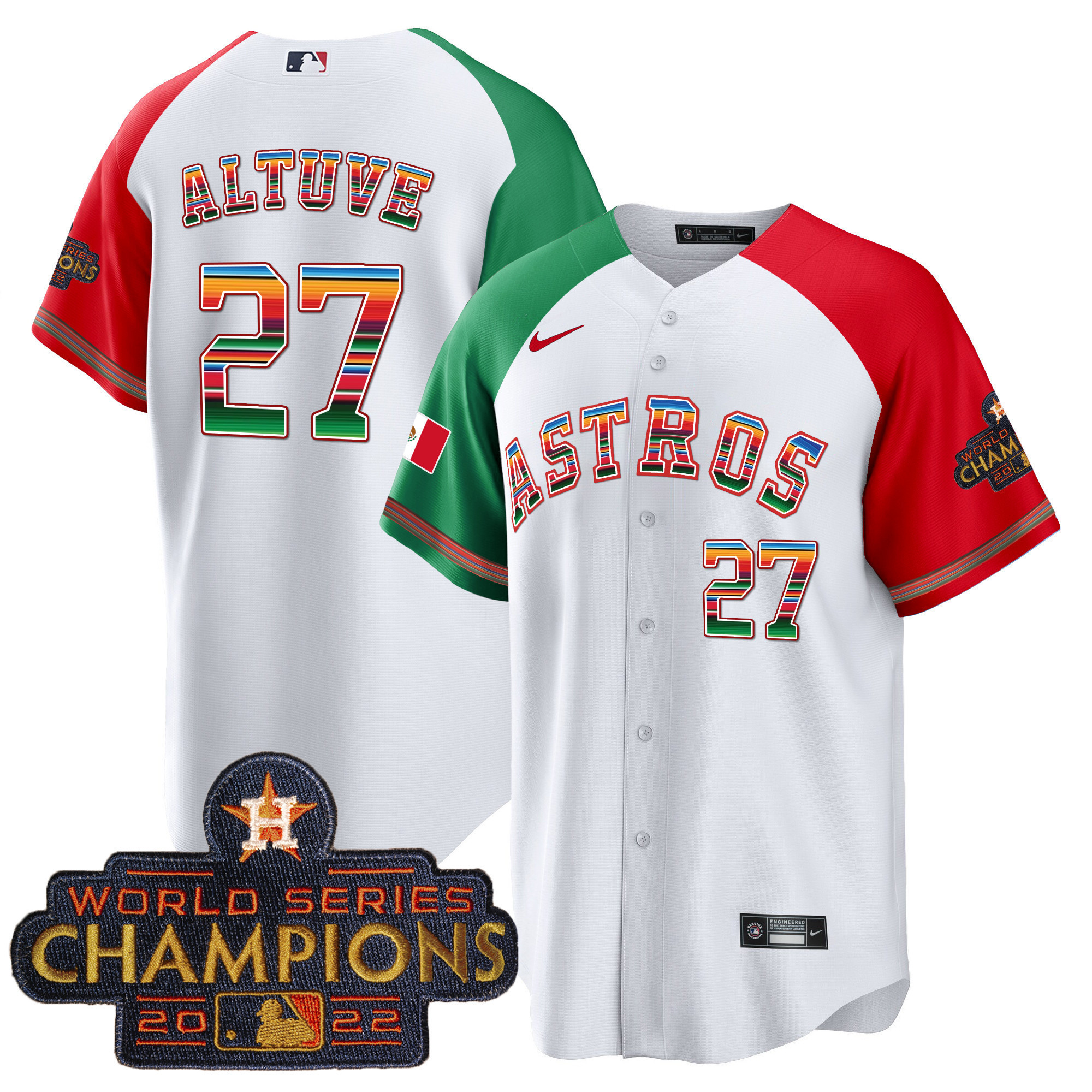 Men's Astros Mexico Hispanic Heritage Jersey - All Stitched - Image 43