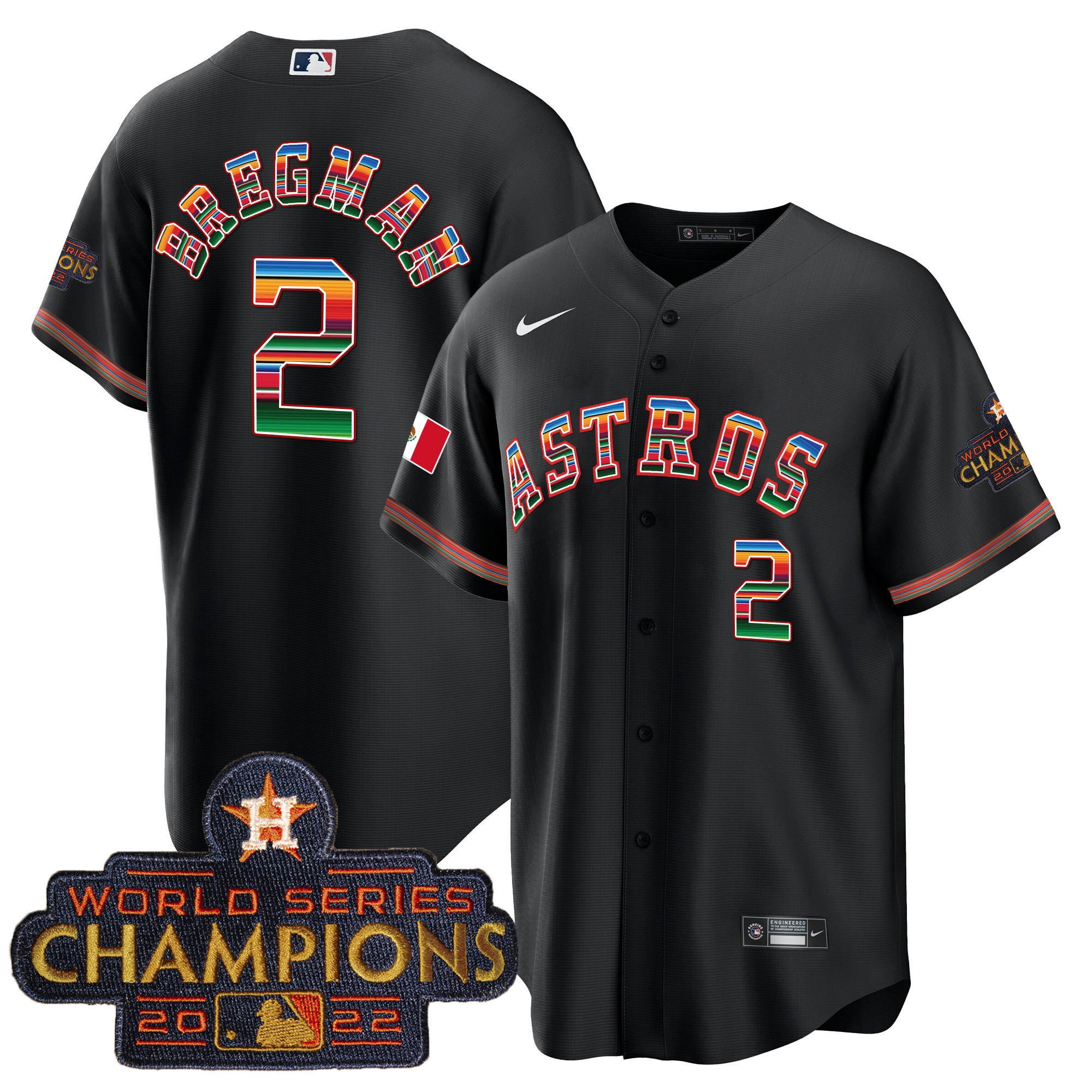 Men's Astros Mexico Hispanic Heritage Jersey - All Stitched - Image 2