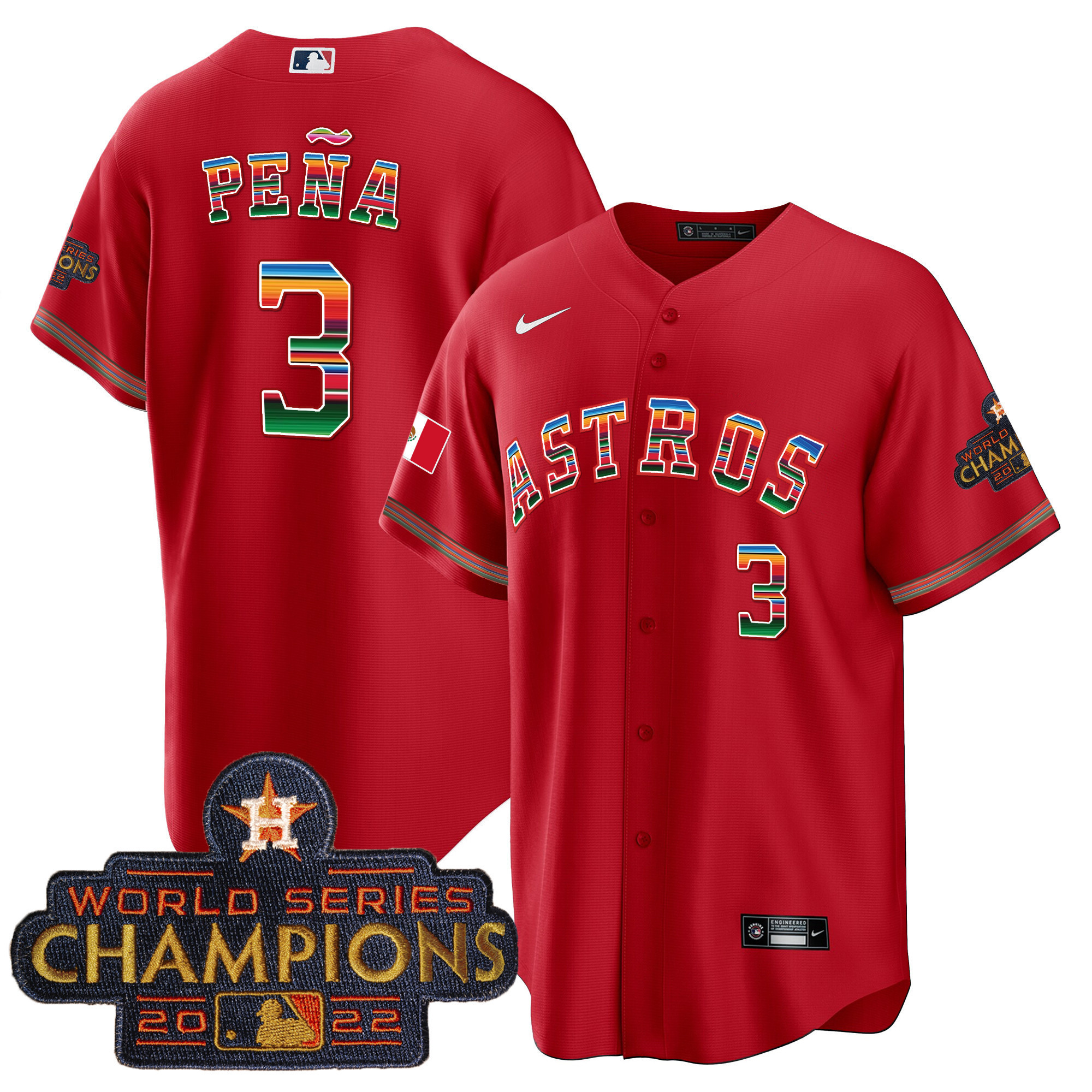 Men's Astros Mexico Hispanic Heritage Jersey - All Stitched - Image 33